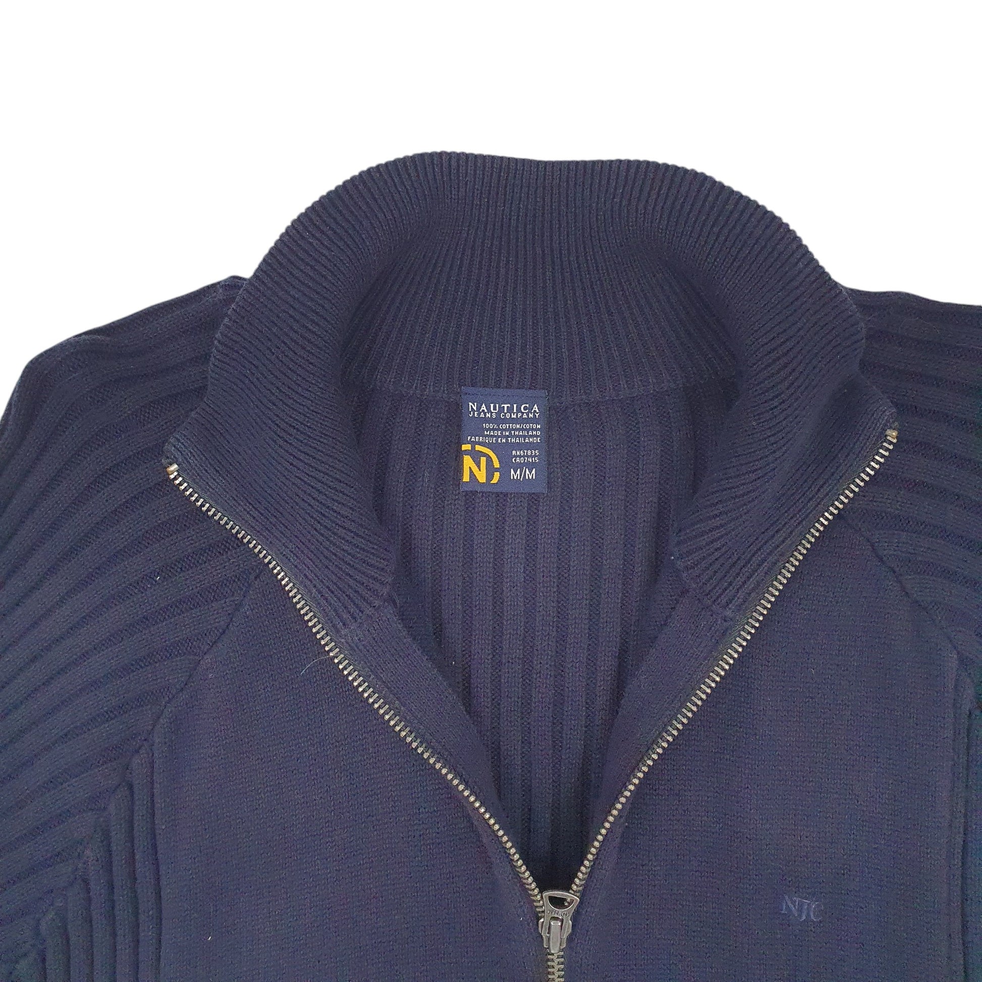 Mens Navy Nautica Jeans Company Knitwear Full Zip Jumper