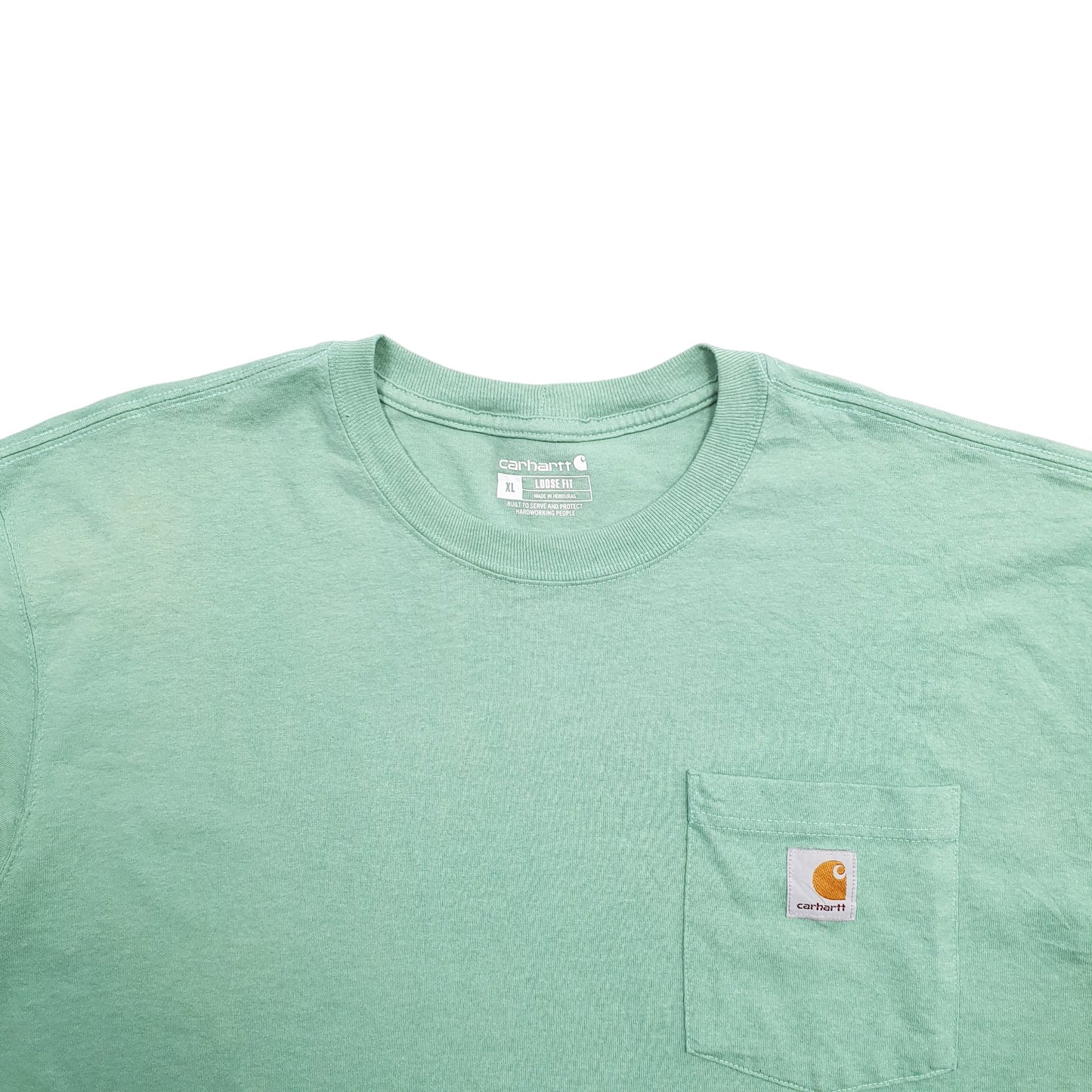 Mens Green Carhartt  Short Sleeve T Shirt