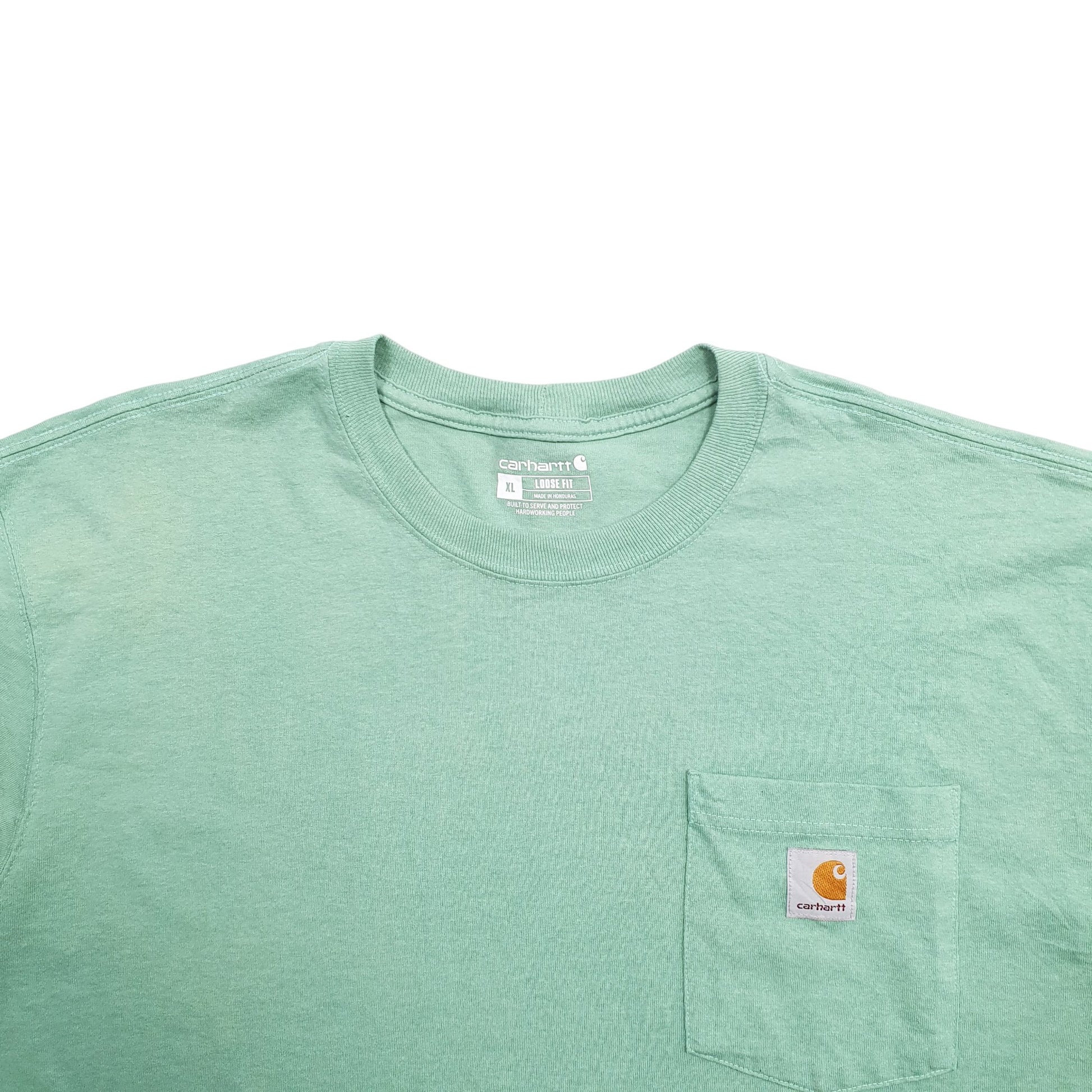 Mens Green Carhartt  Short Sleeve T Shirt