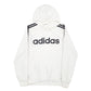Mens White Adidas Spellout Hoodie Jumper