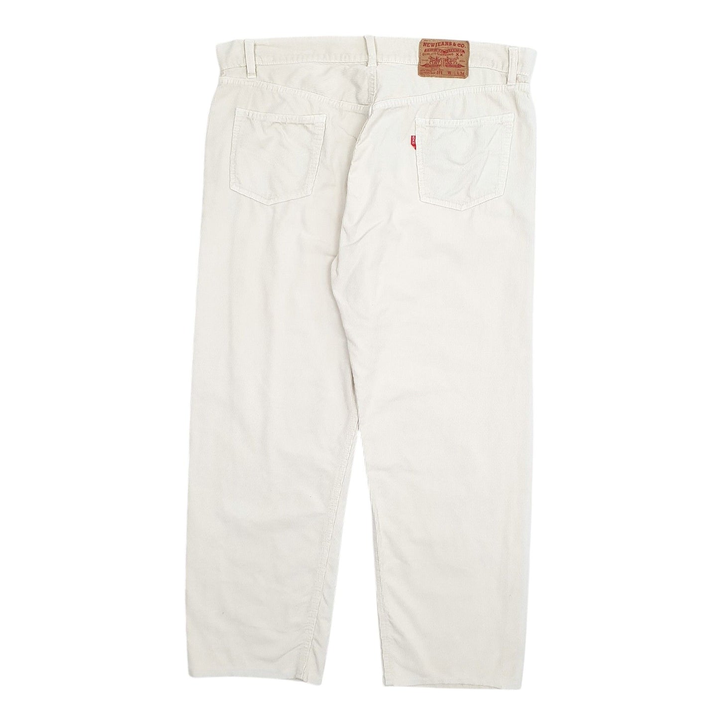 Mens Cream Levis  Corduroy Trousers