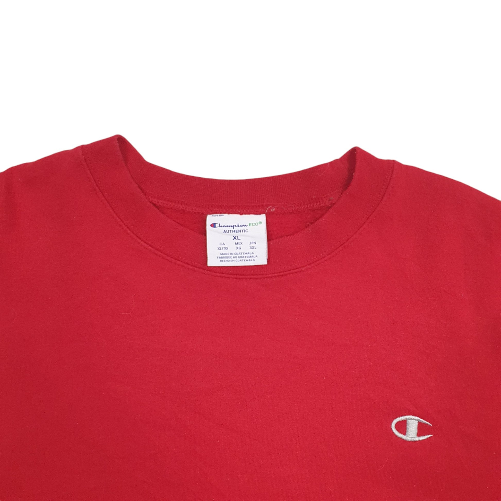 Mens Red Champion  Crewneck Jumper