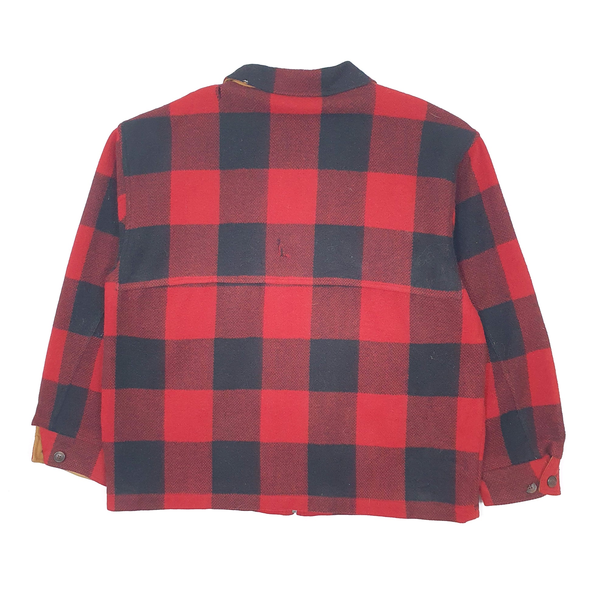 Mens Red Cabelas Hunting Plaid Mackinaw  Coat
