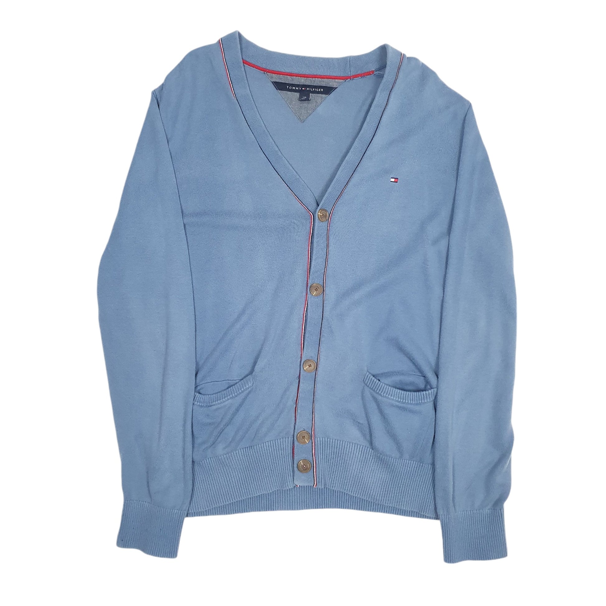 Mens Blue Tommy Hilfiger  Cardigan Jumper