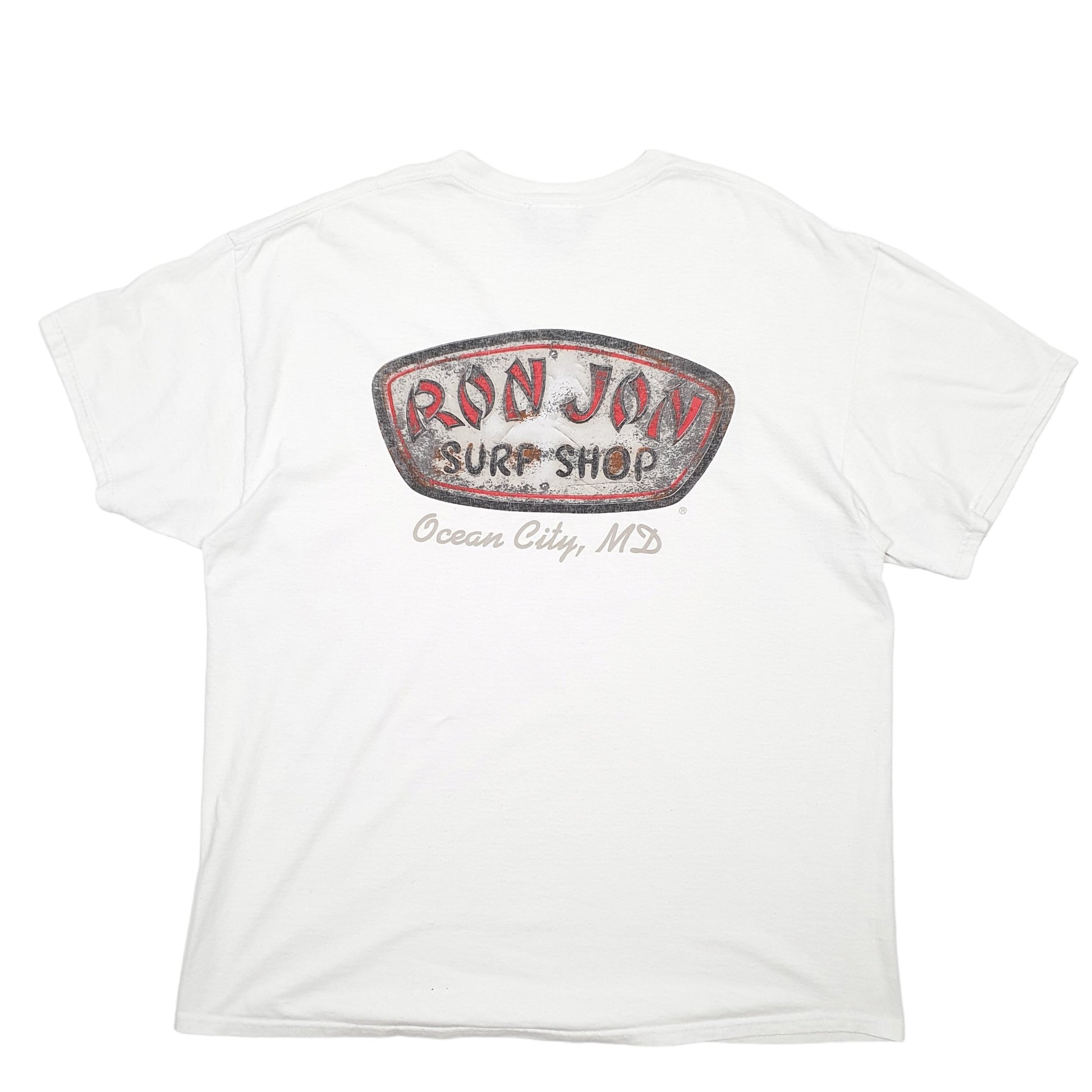 Mens White Ron Jon Surf Shop  Short Sleeve T Shirt