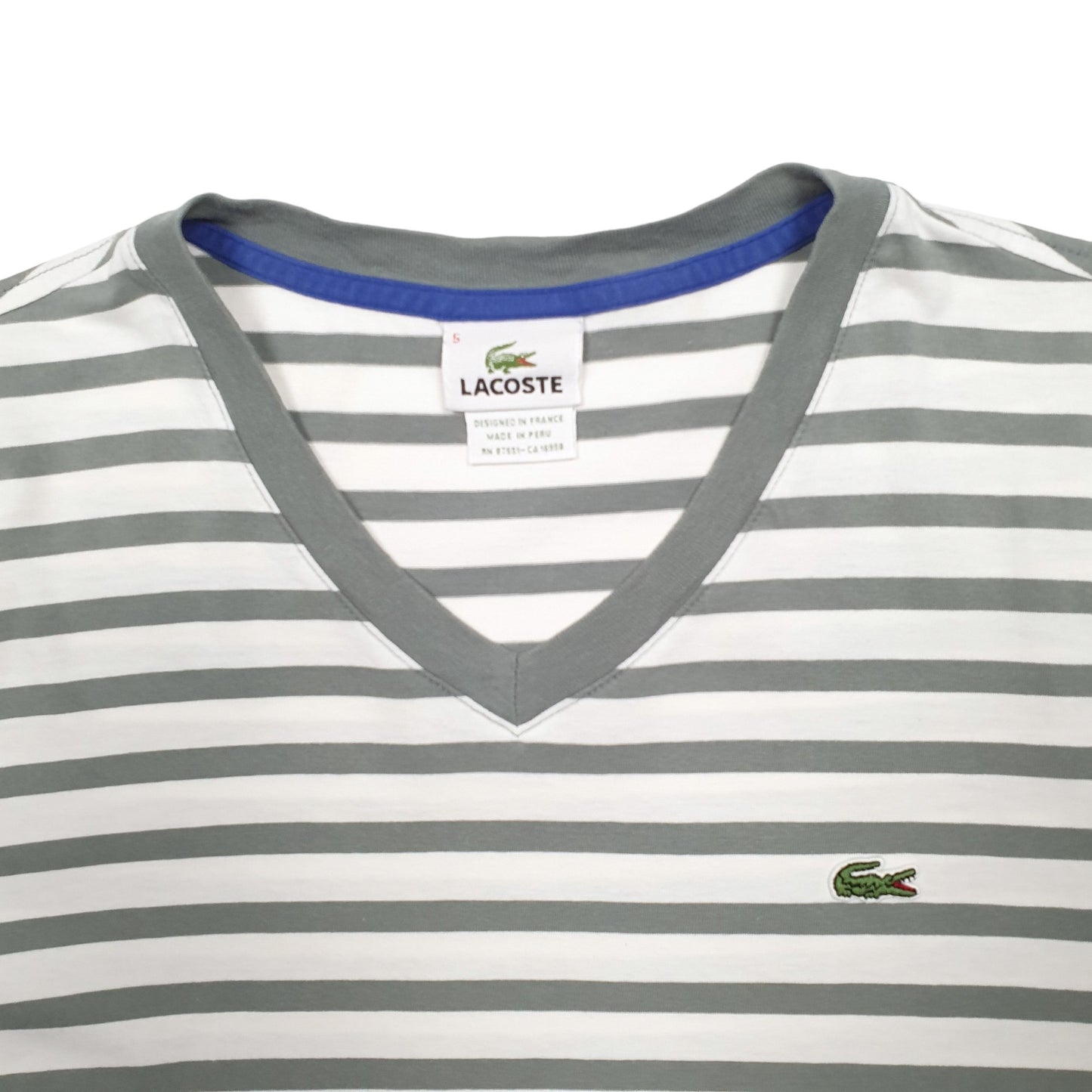 Mens White Lacoste  Short Sleeve T Shirt