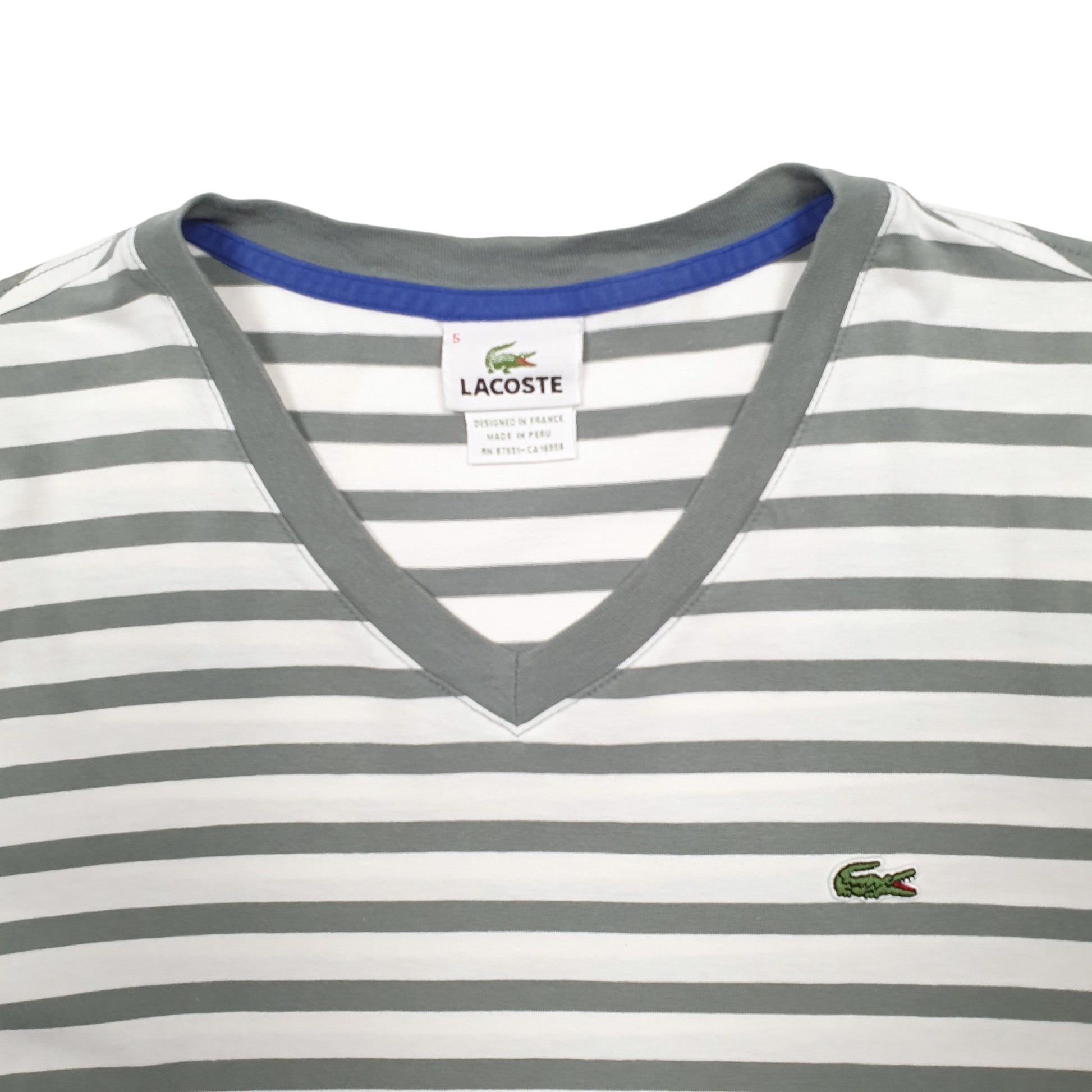 Mens White Lacoste  Short Sleeve T Shirt
