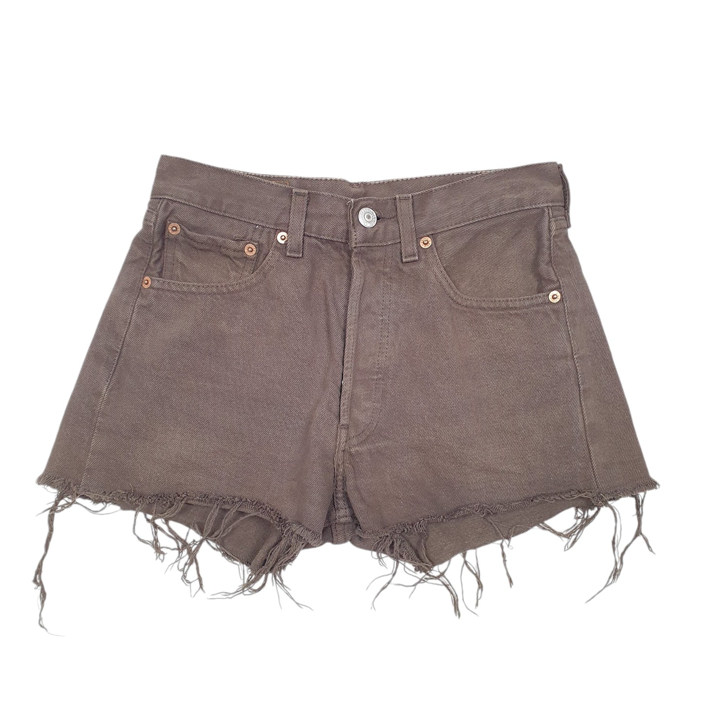 Womens Grey Levis 501 Denim Jorts Hot Pants Cut Offs Denim Shorts