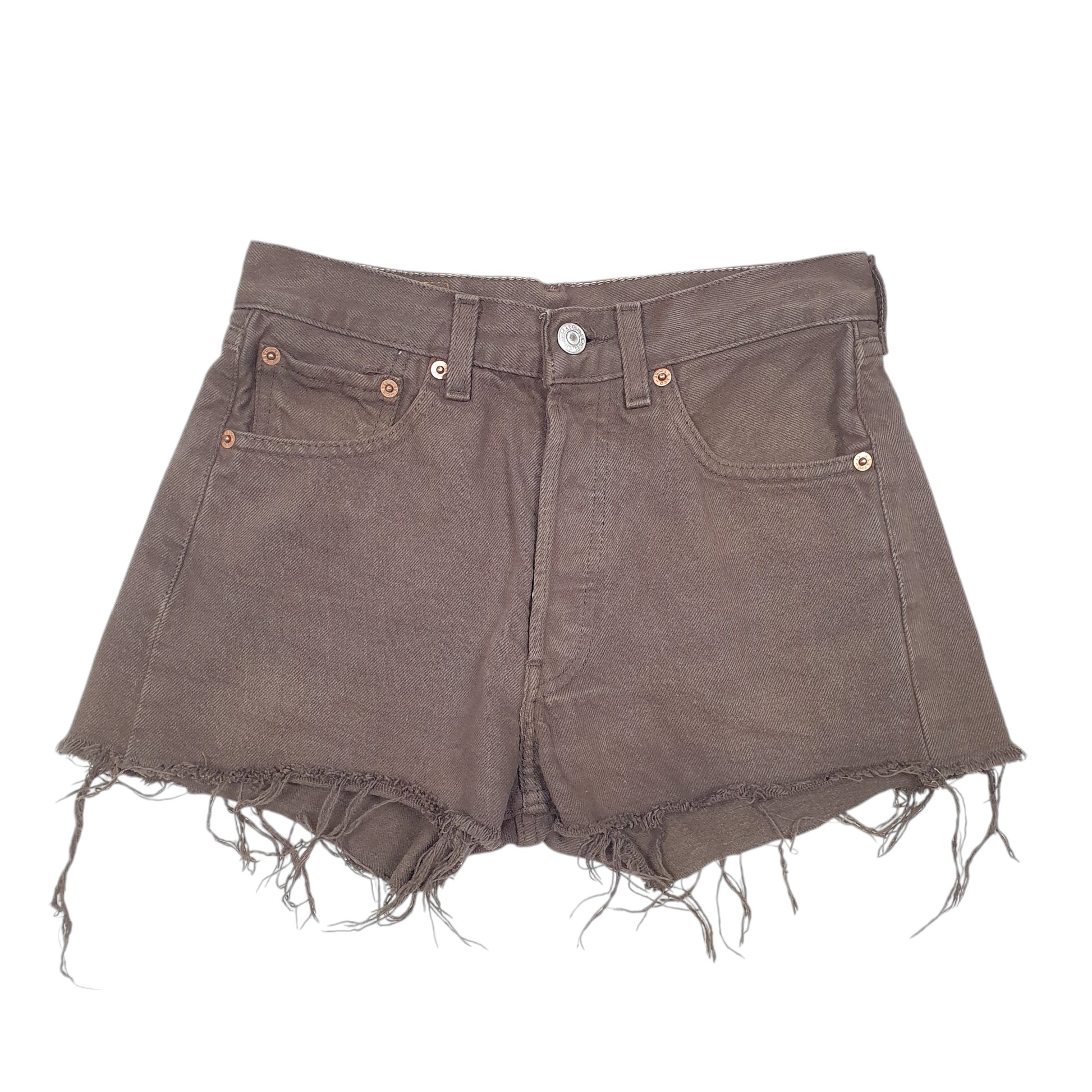 Womens Grey Levis 501 Denim Jorts Hot Pants Cut Offs Denim Shorts