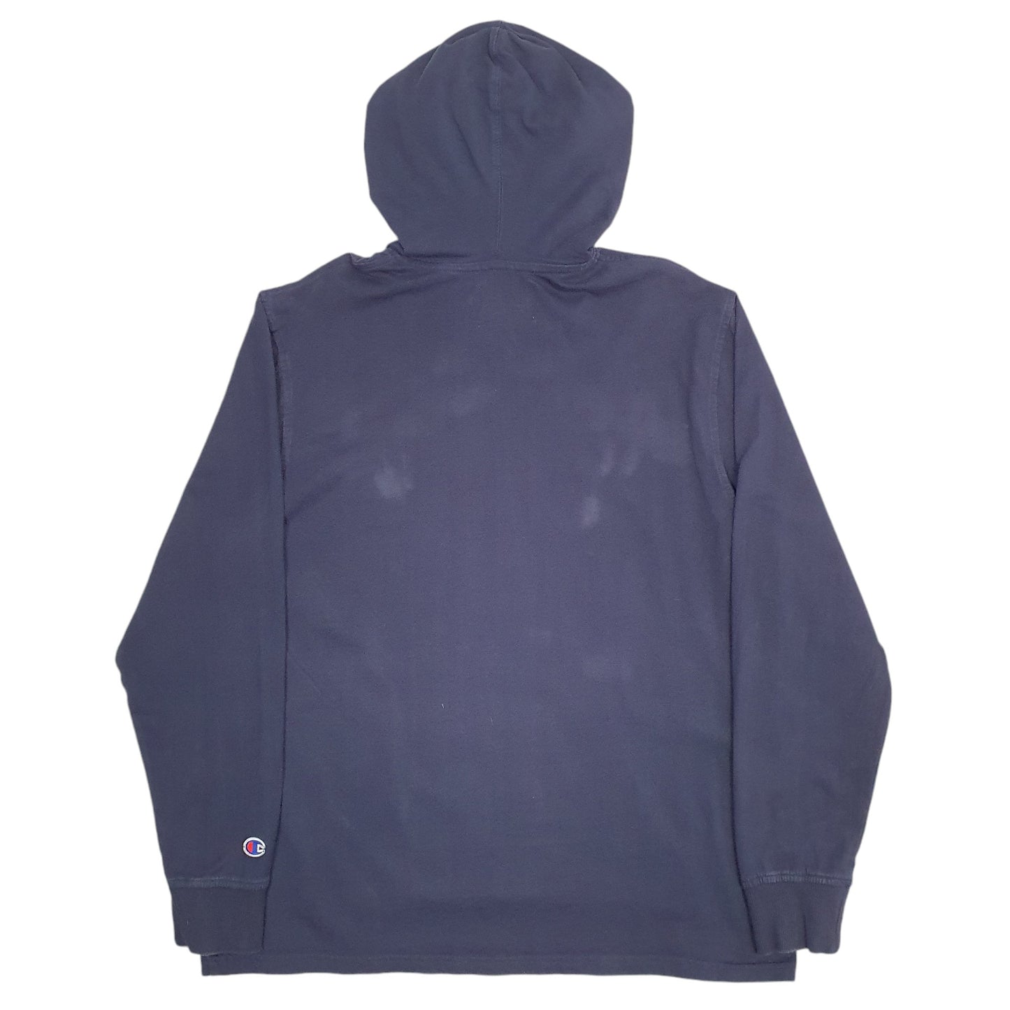 Mens Navy Champion Spellout Hoodie Jumper