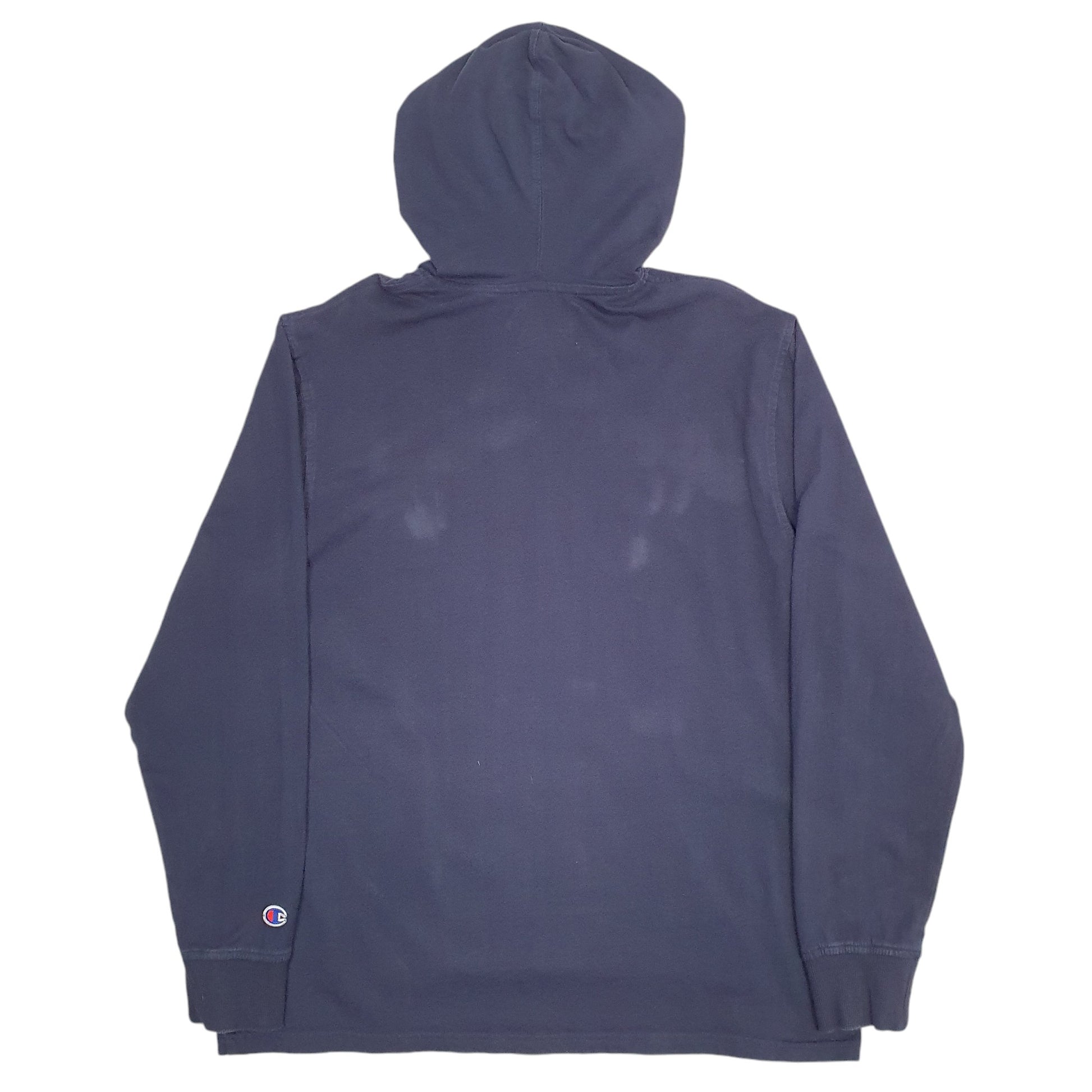 Mens Navy Champion Spellout Hoodie Jumper