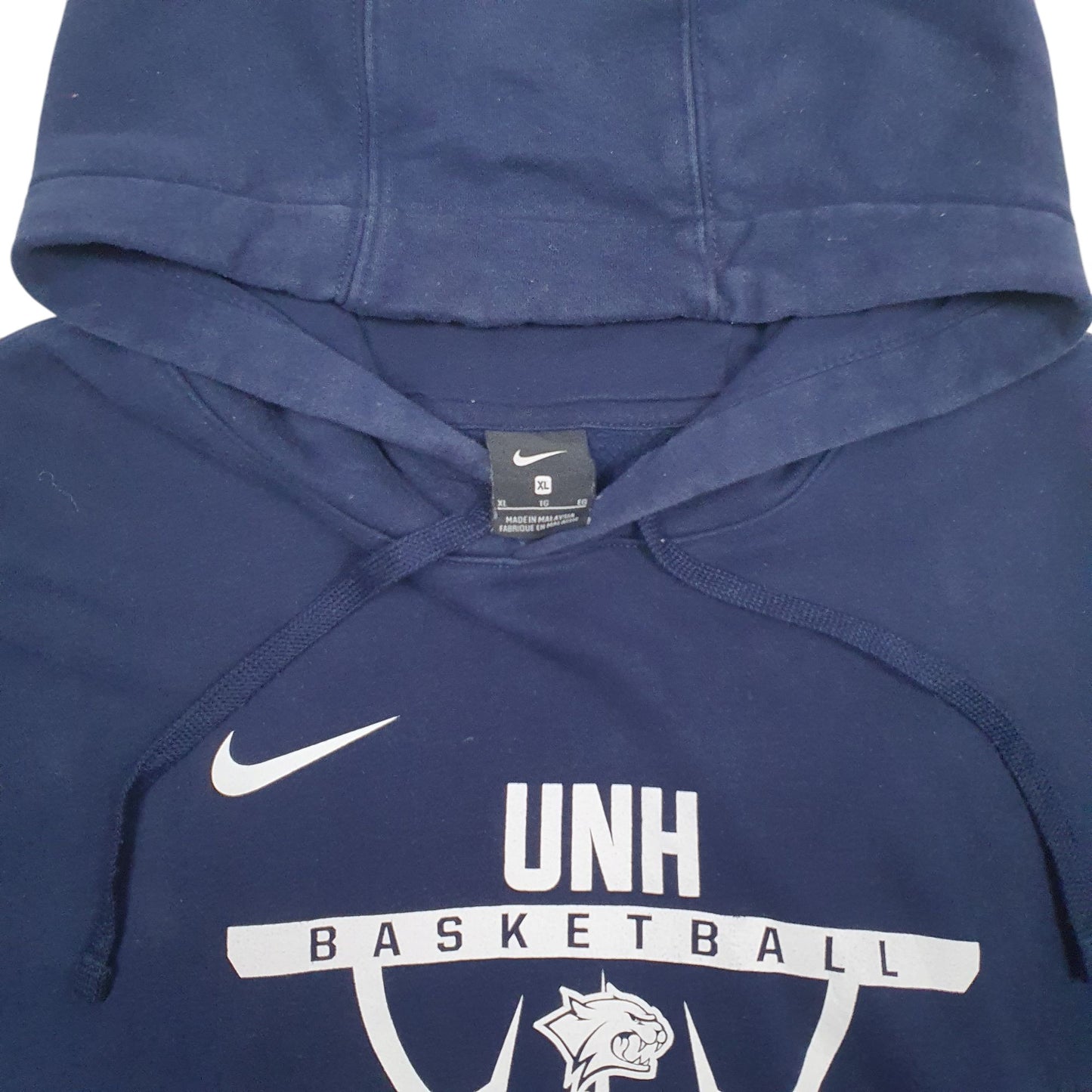 Mens Navy Nike UNH Basketball Hoodie Jumper