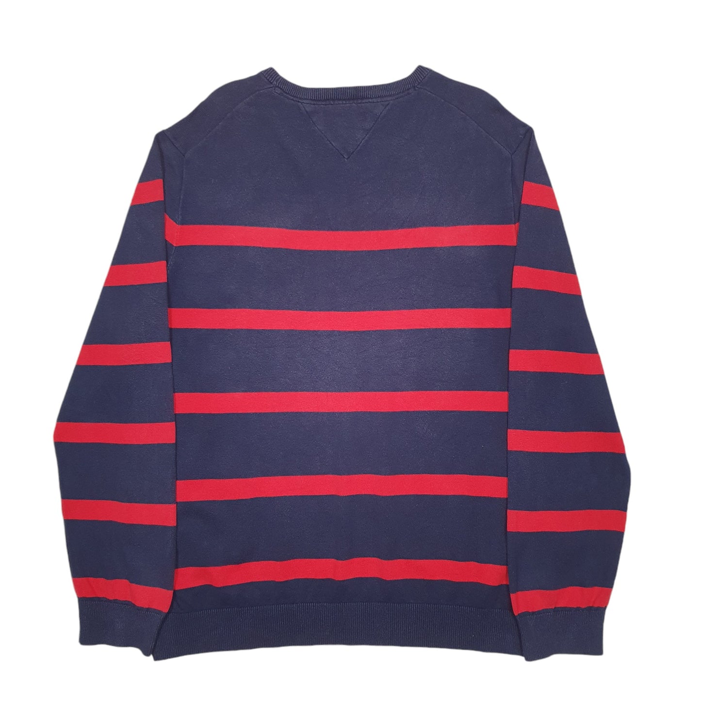 Mens Navy Tommy Hilfiger Stripes Crewneck Jumper