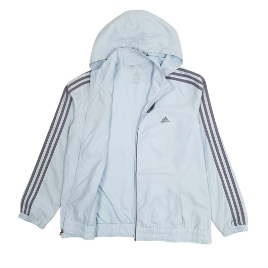 Womens Blue Adidas Hoodie Full Zip Coat