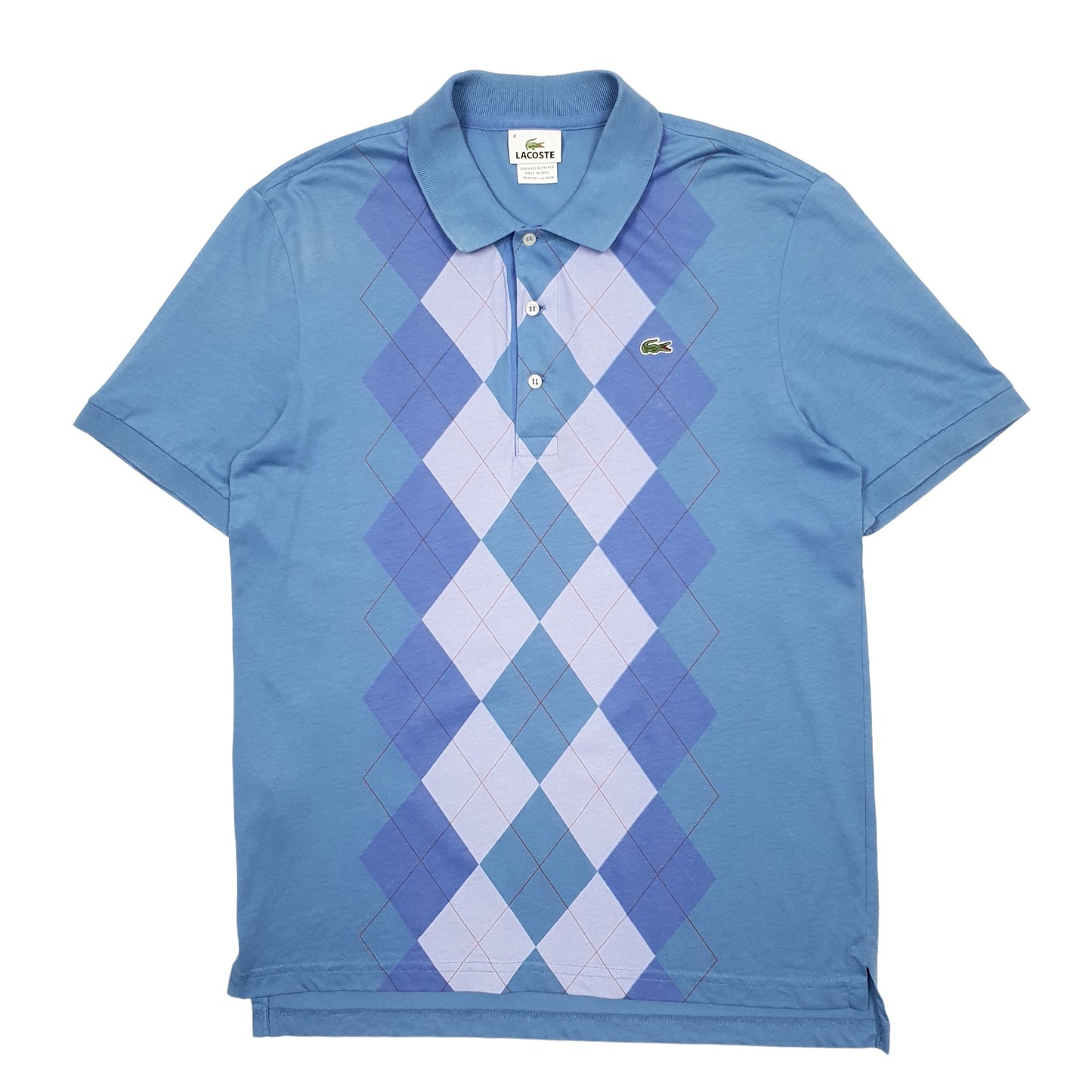 Mens Blue Lacoste  Short Sleeve Polo Shirt