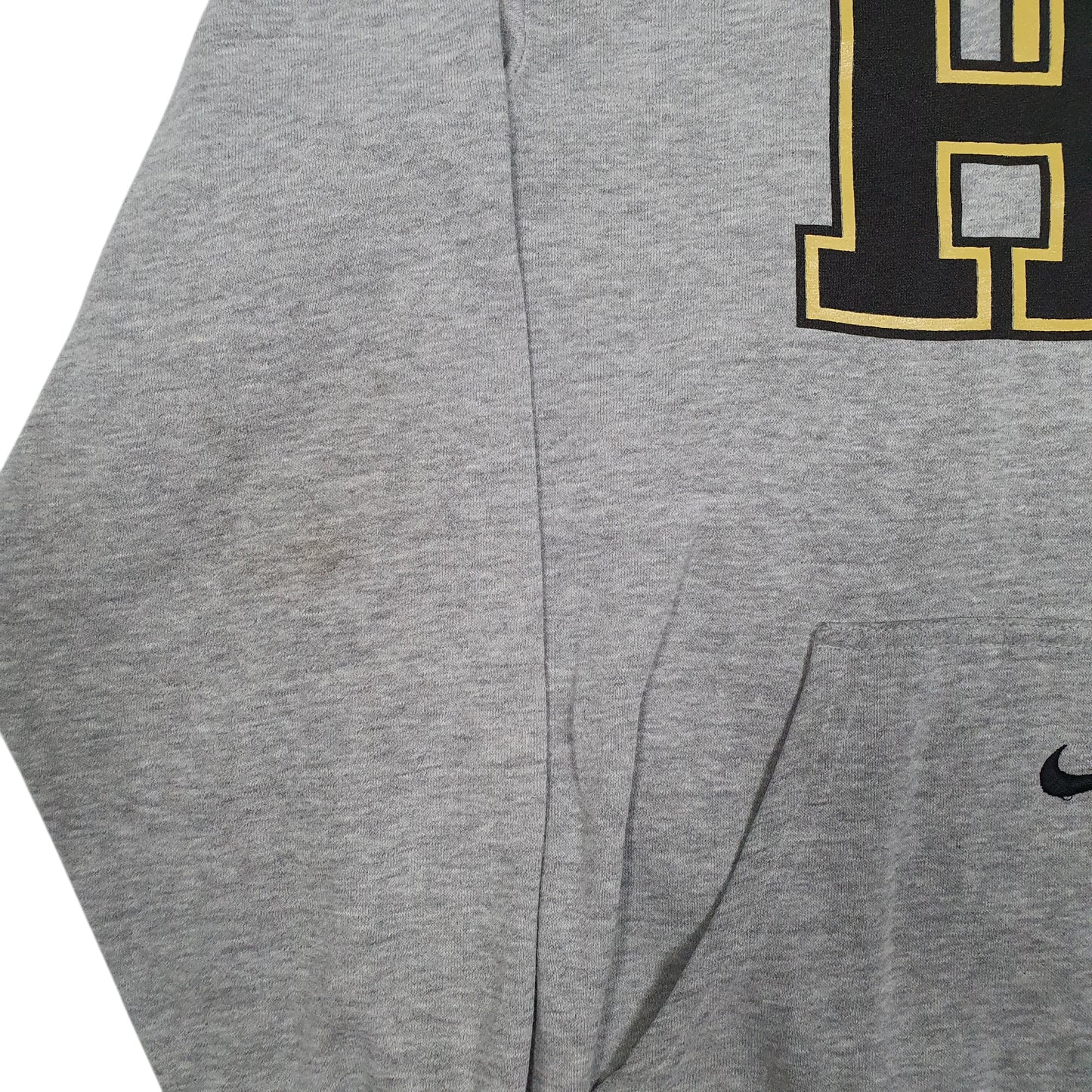 Mens Grey Nike Team Vintage 2000s Hoodie Jumper