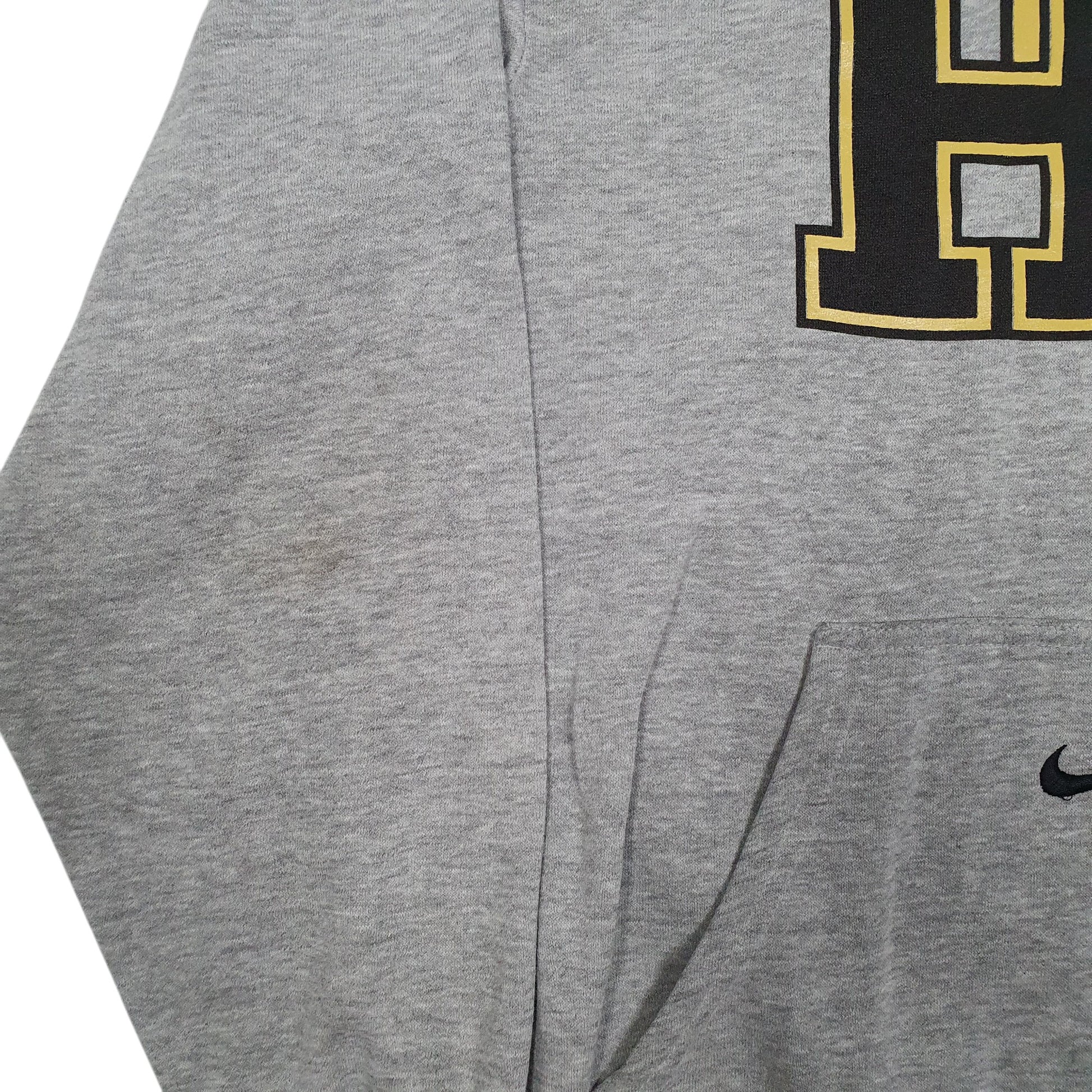 Mens Grey Nike Team Vintage 2000s Hoodie Jumper