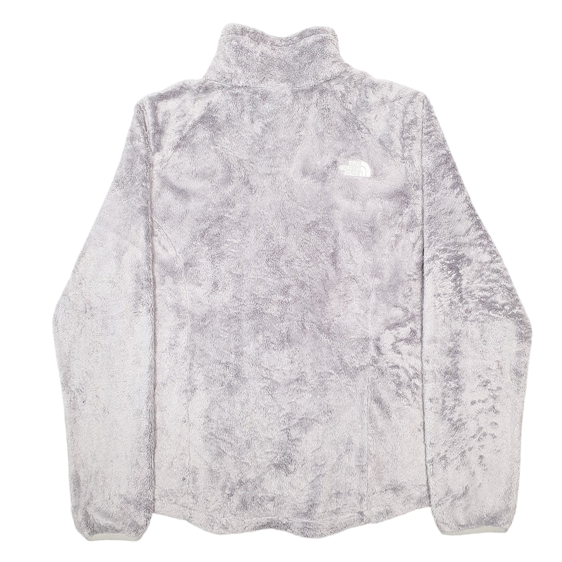 Womens Grey The North Face Fluffy Full Zip Jumper