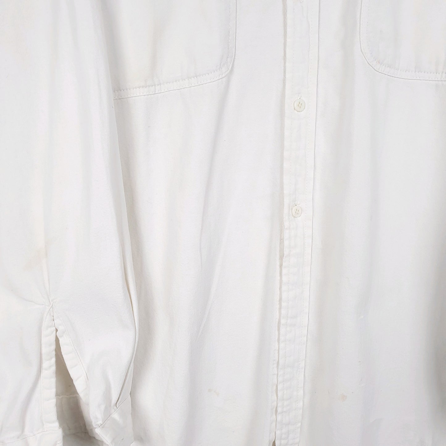 Mens White Levis Vintage Heavy Overshirt Long Sleeve Shirt
