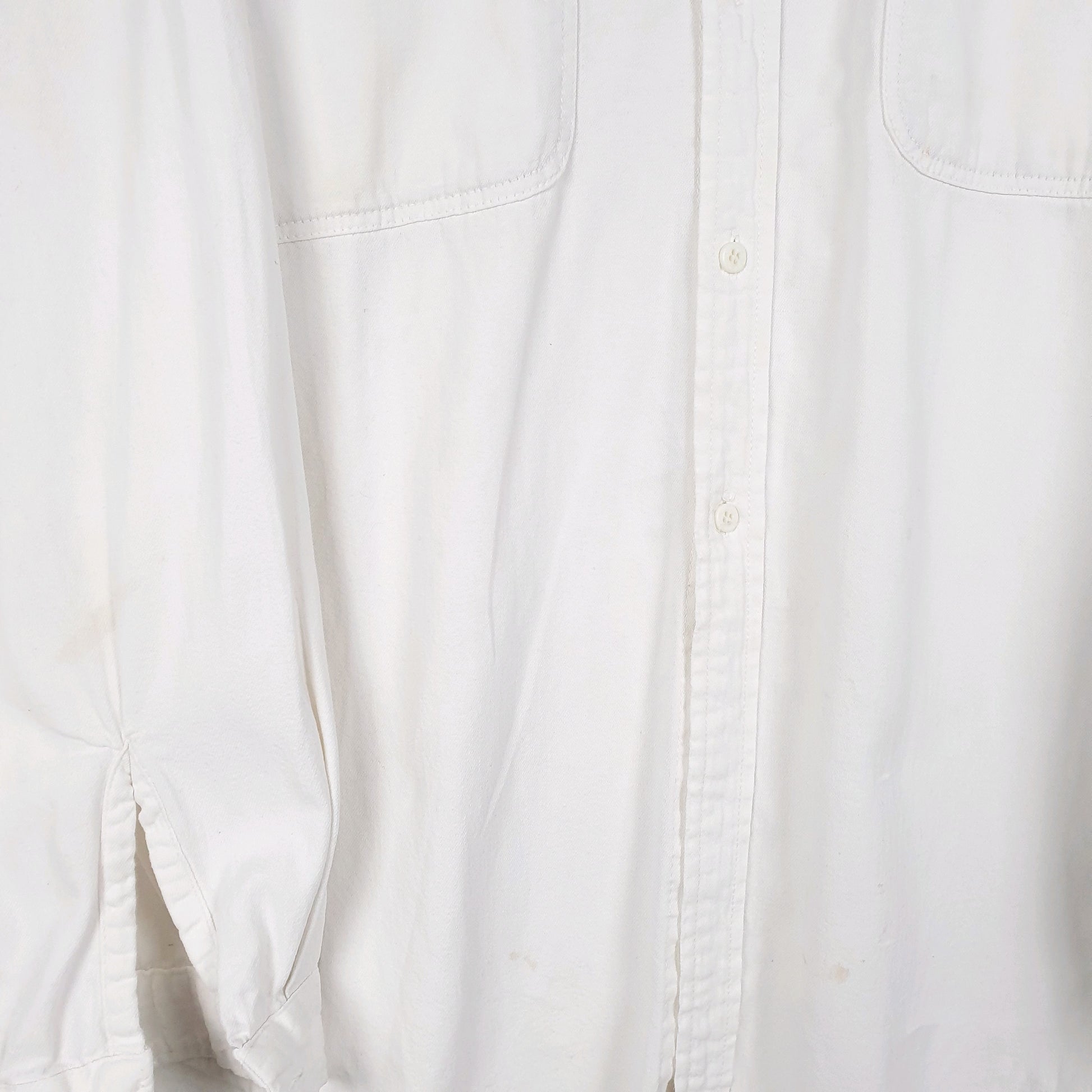 Mens White Levis Vintage Heavy Overshirt Long Sleeve Shirt