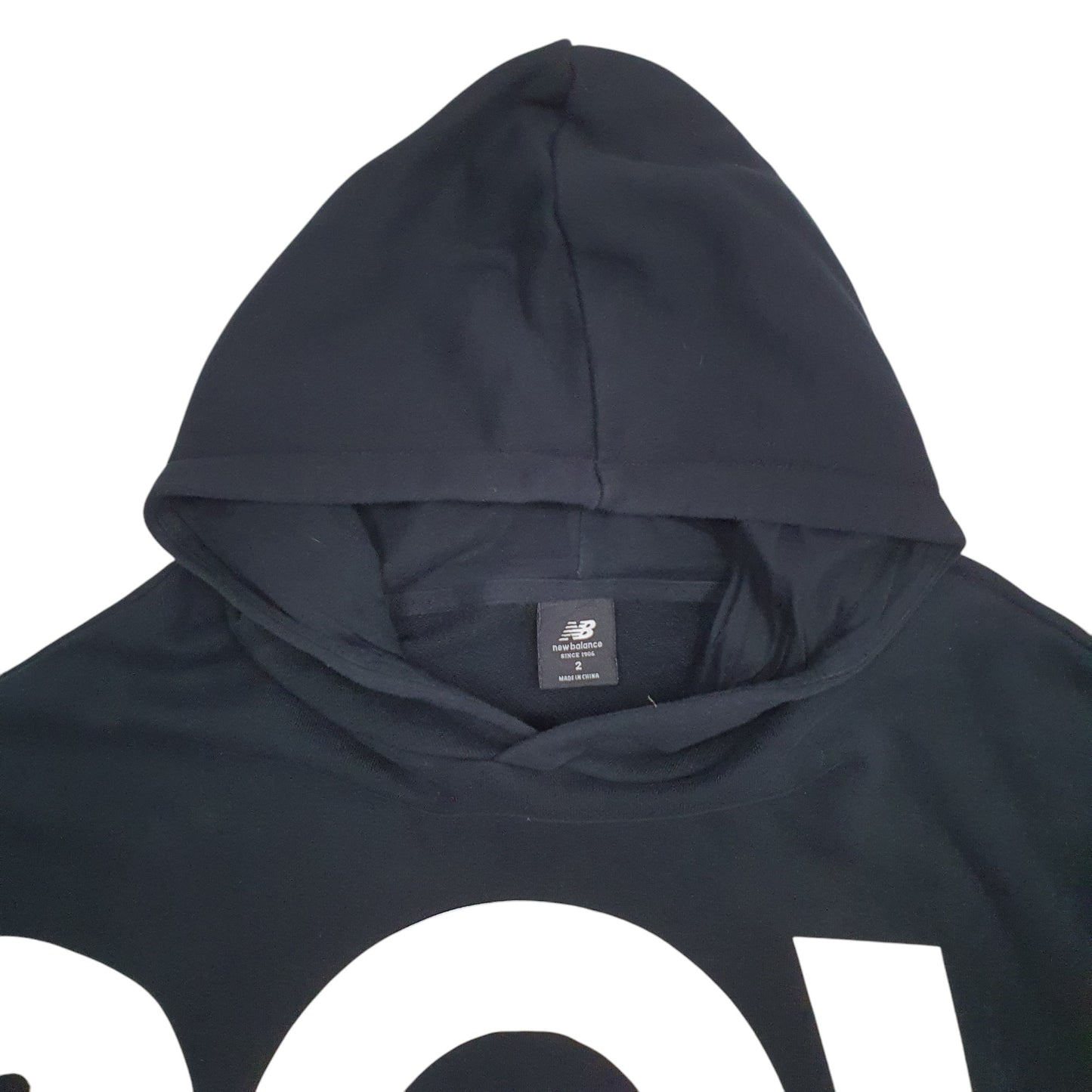 Mens Black New Balance Spellout Hoodie Jumper