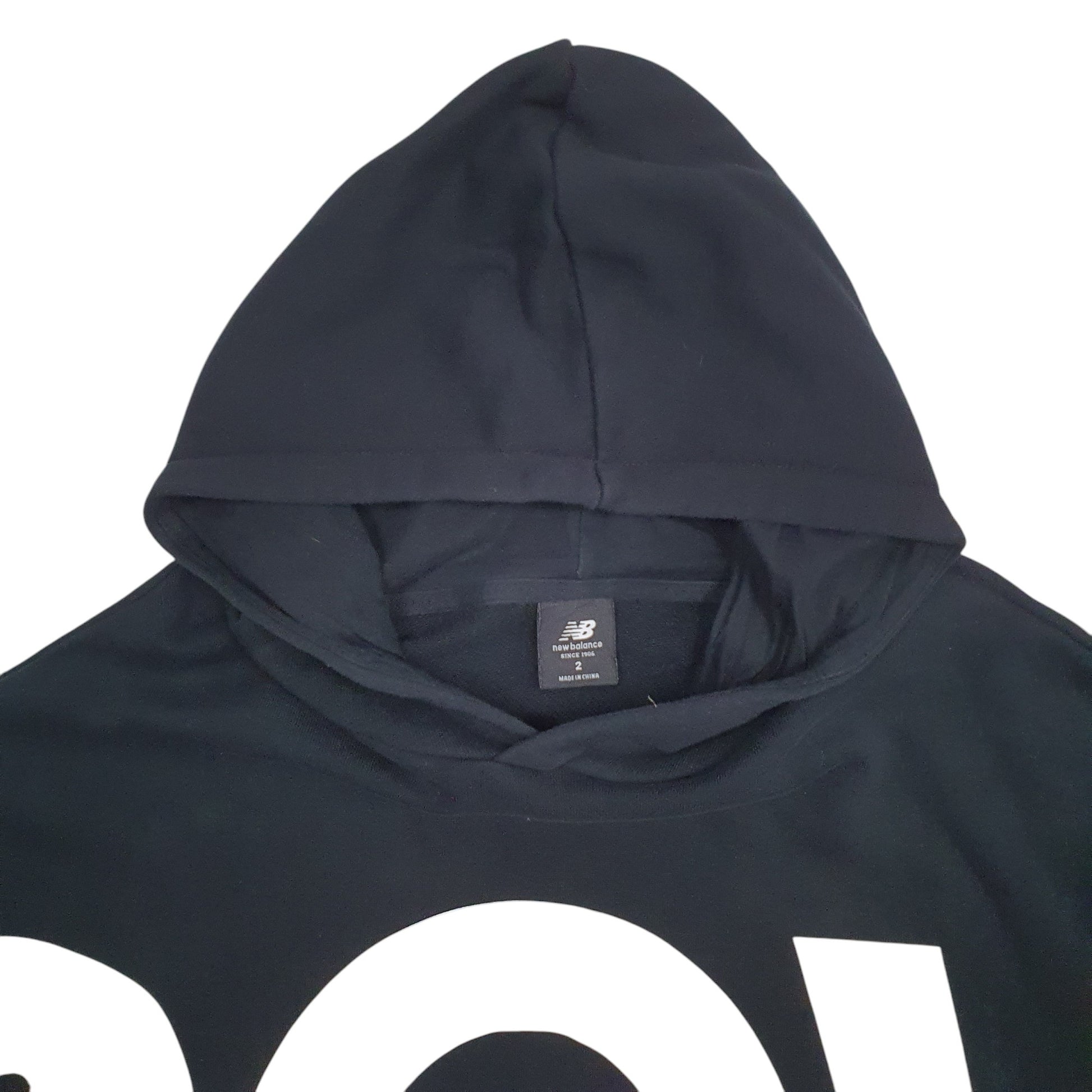 Mens Black New Balance Spellout Hoodie Jumper