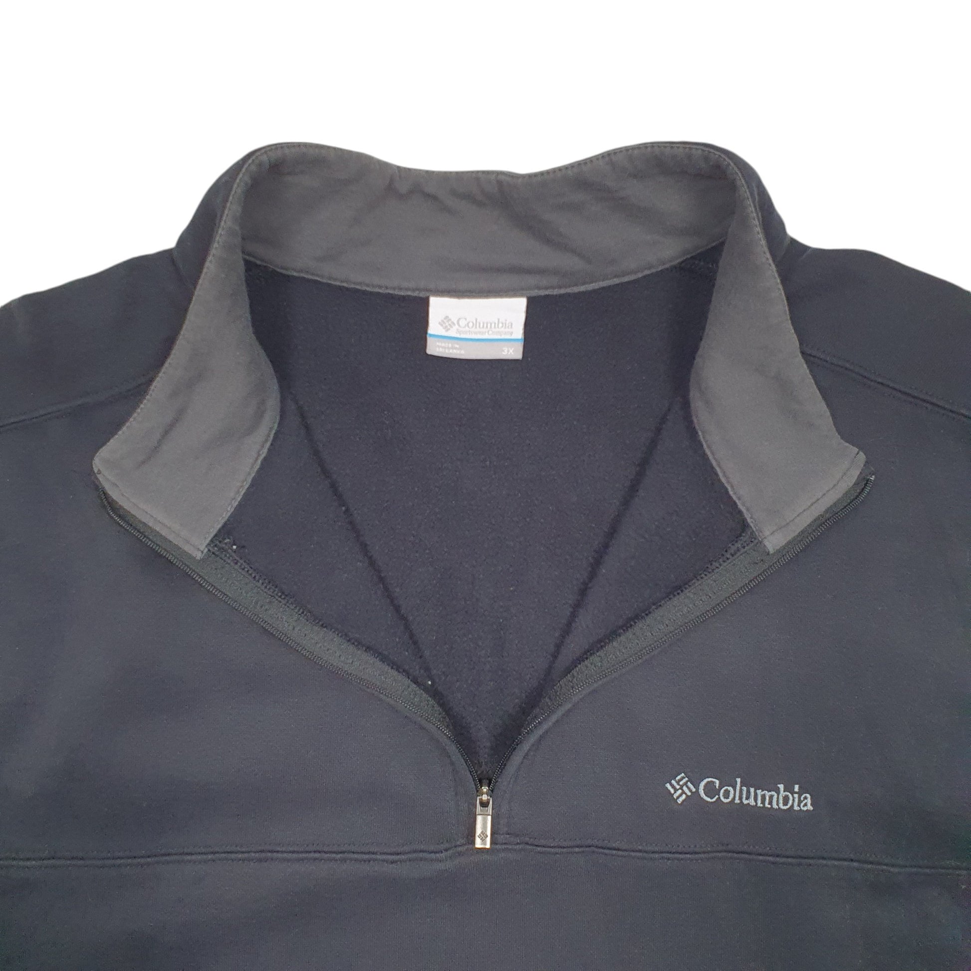 Mens Black Columbia Winter Layer Thermal Quarter Zip Jumper