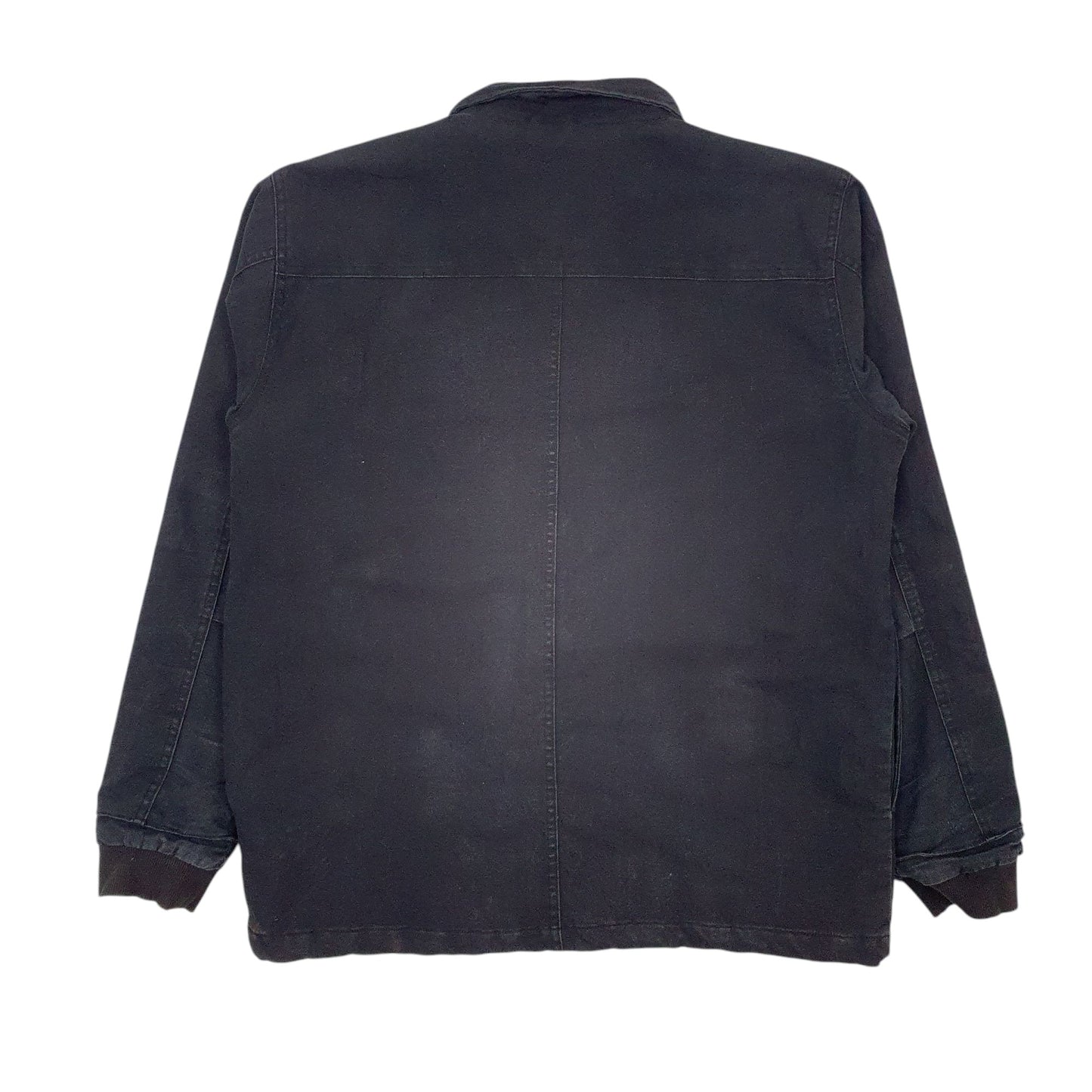 Mens Black Dickies Button Up Full Zip Coat