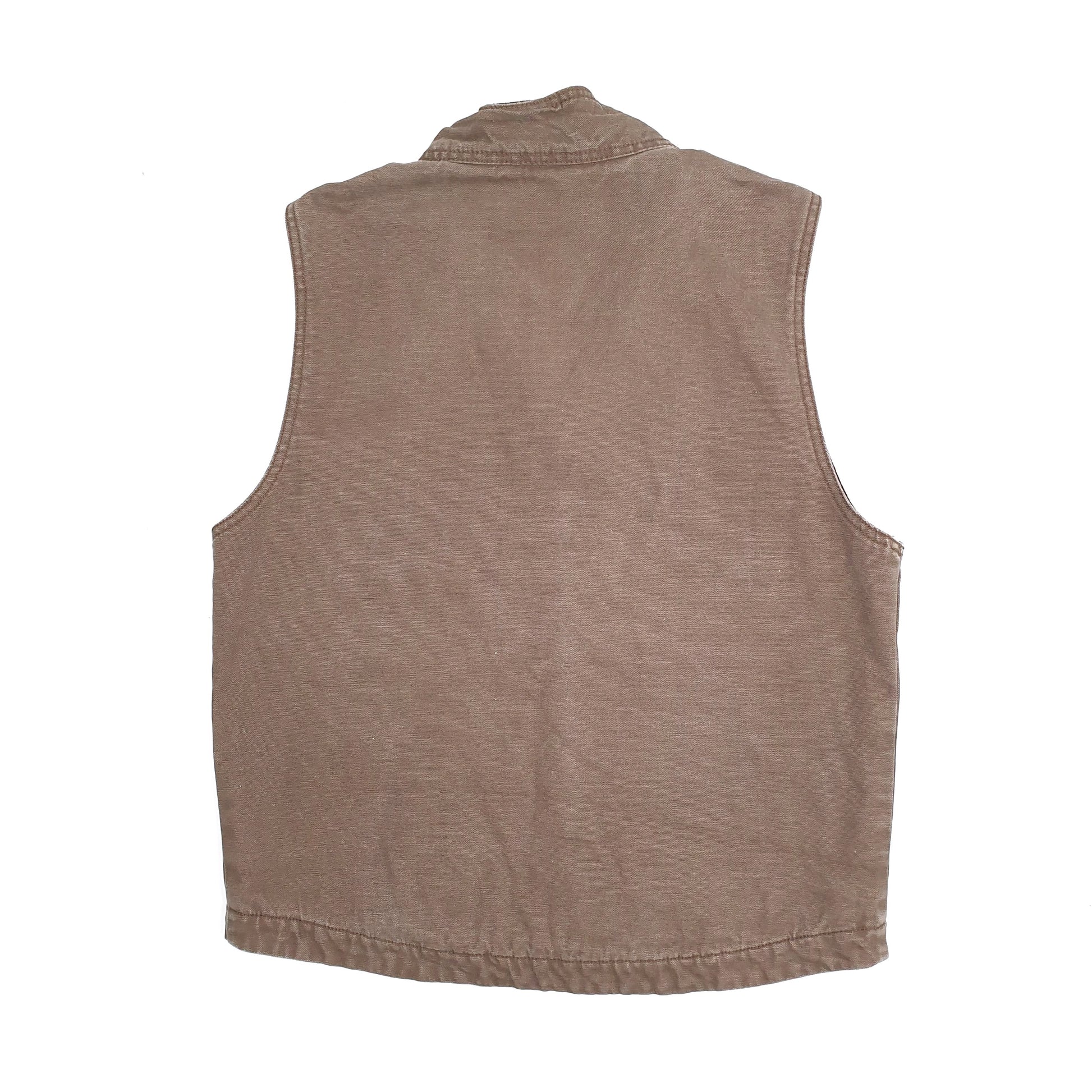 Mens Brown Wolverine Vest Gilet Crewneck Coat