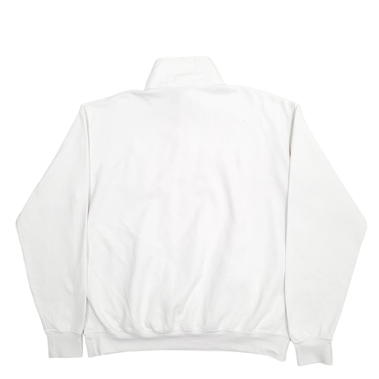 Mens White Champion Purdue University Spellout Quarter Zip Jumper