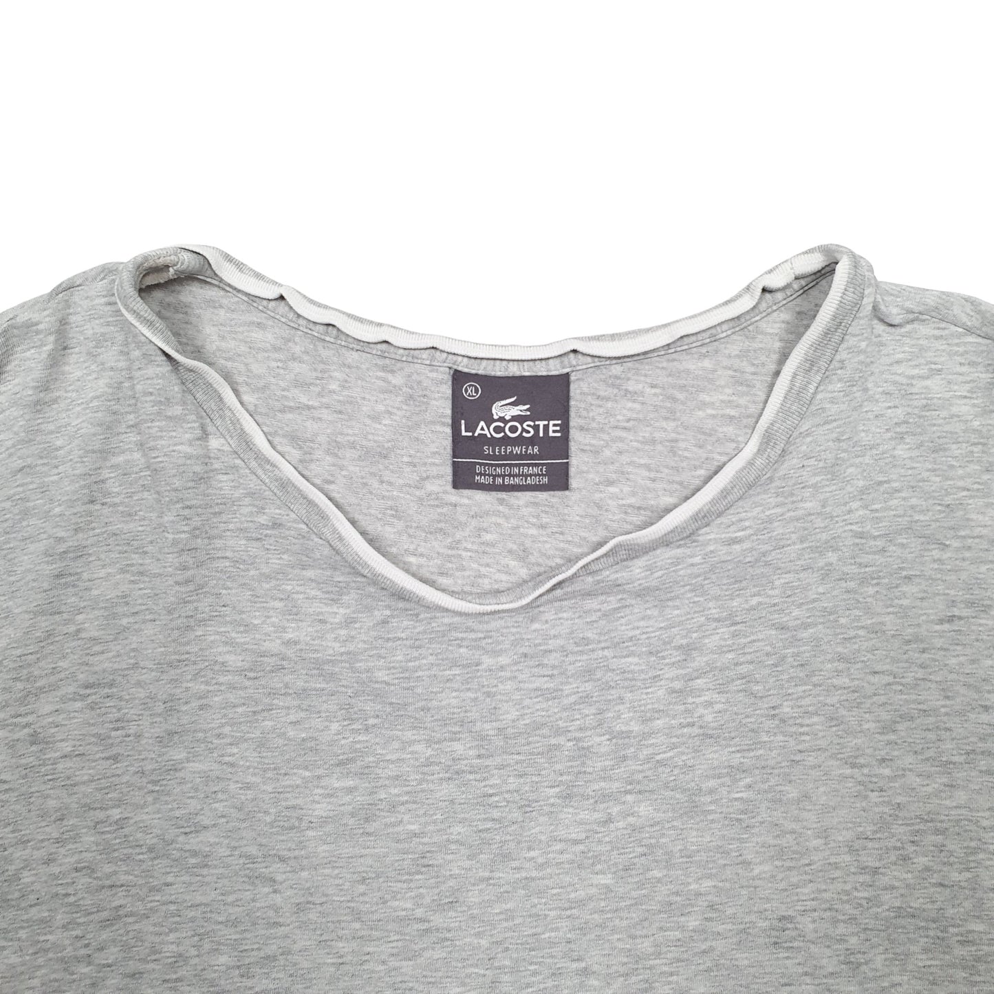 Mens Grey Lacoste  Short Sleeve T Shirt