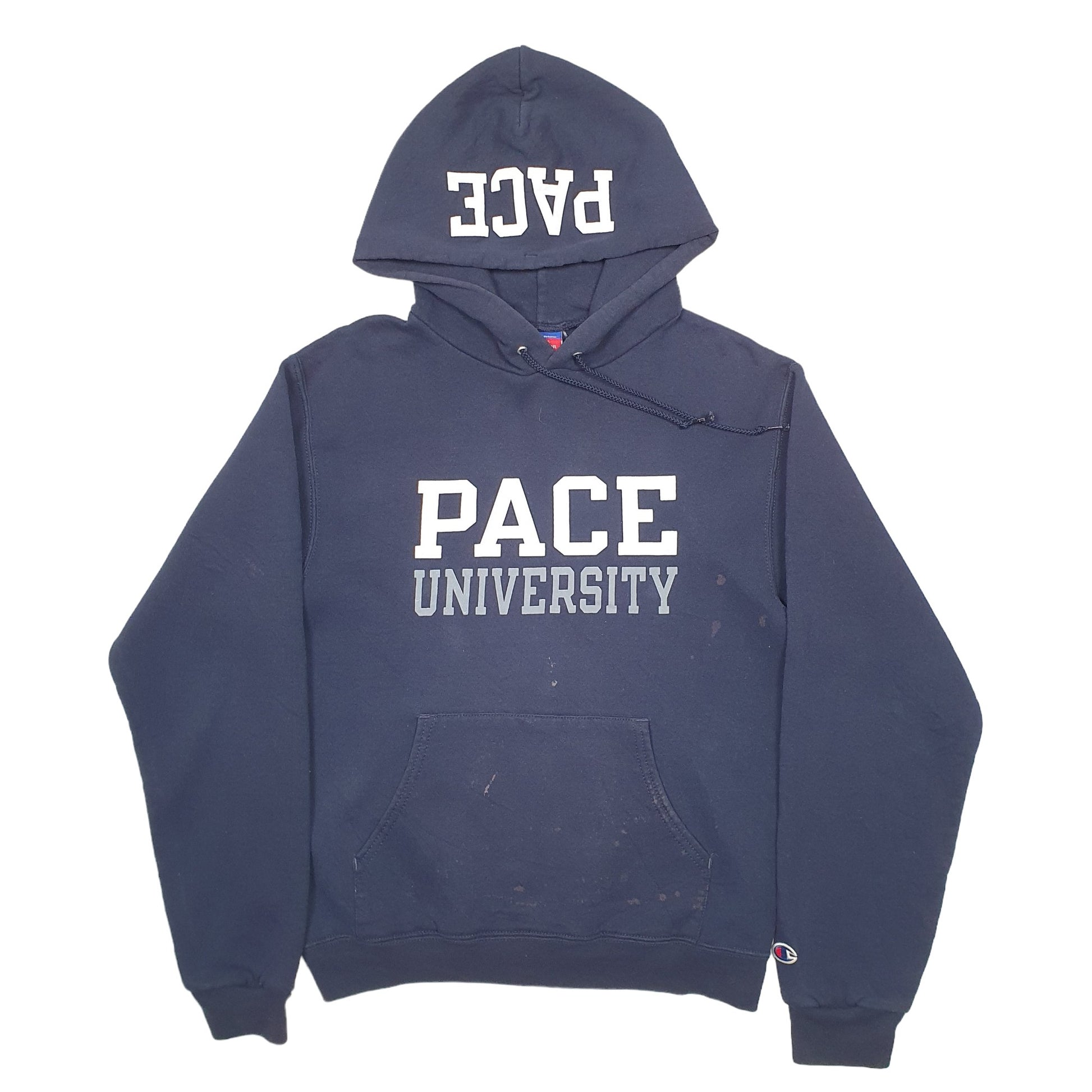 Womens Navy Champion USA College Hoodie Jumper