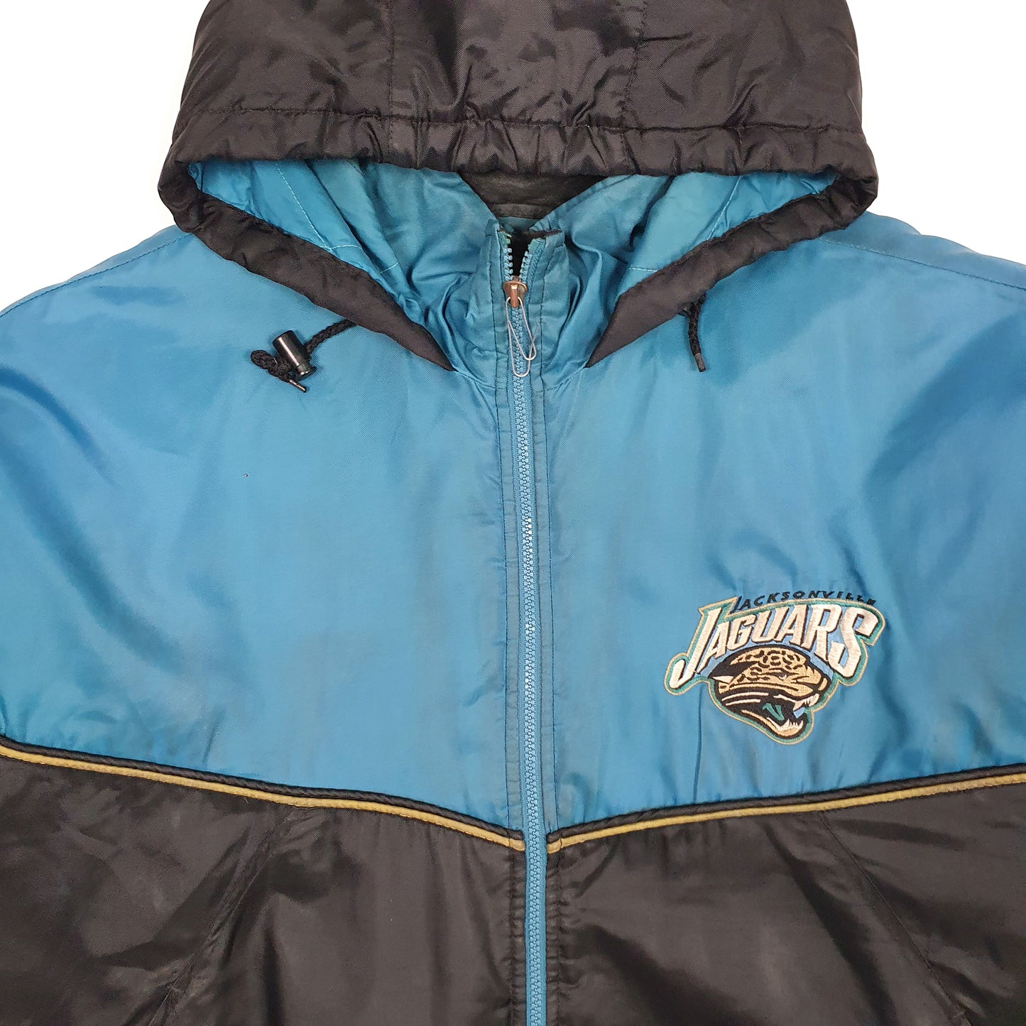 Mens Black NFL Game Day Vintage 1990s Jacksonville Jaguars  Coat