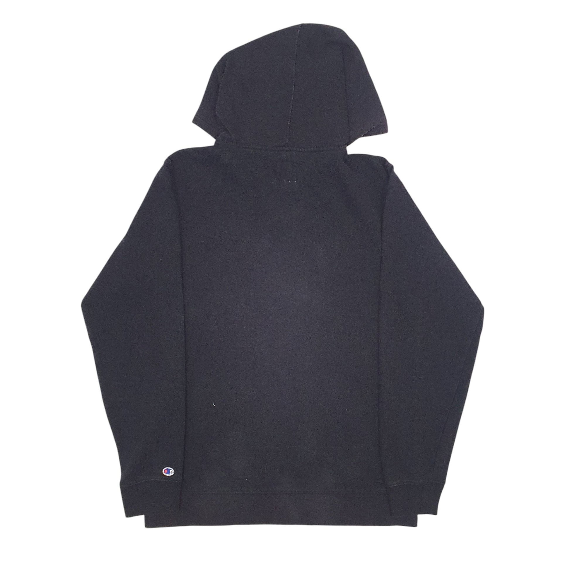 Mens Black Champion Spellout Hoodie Jumper