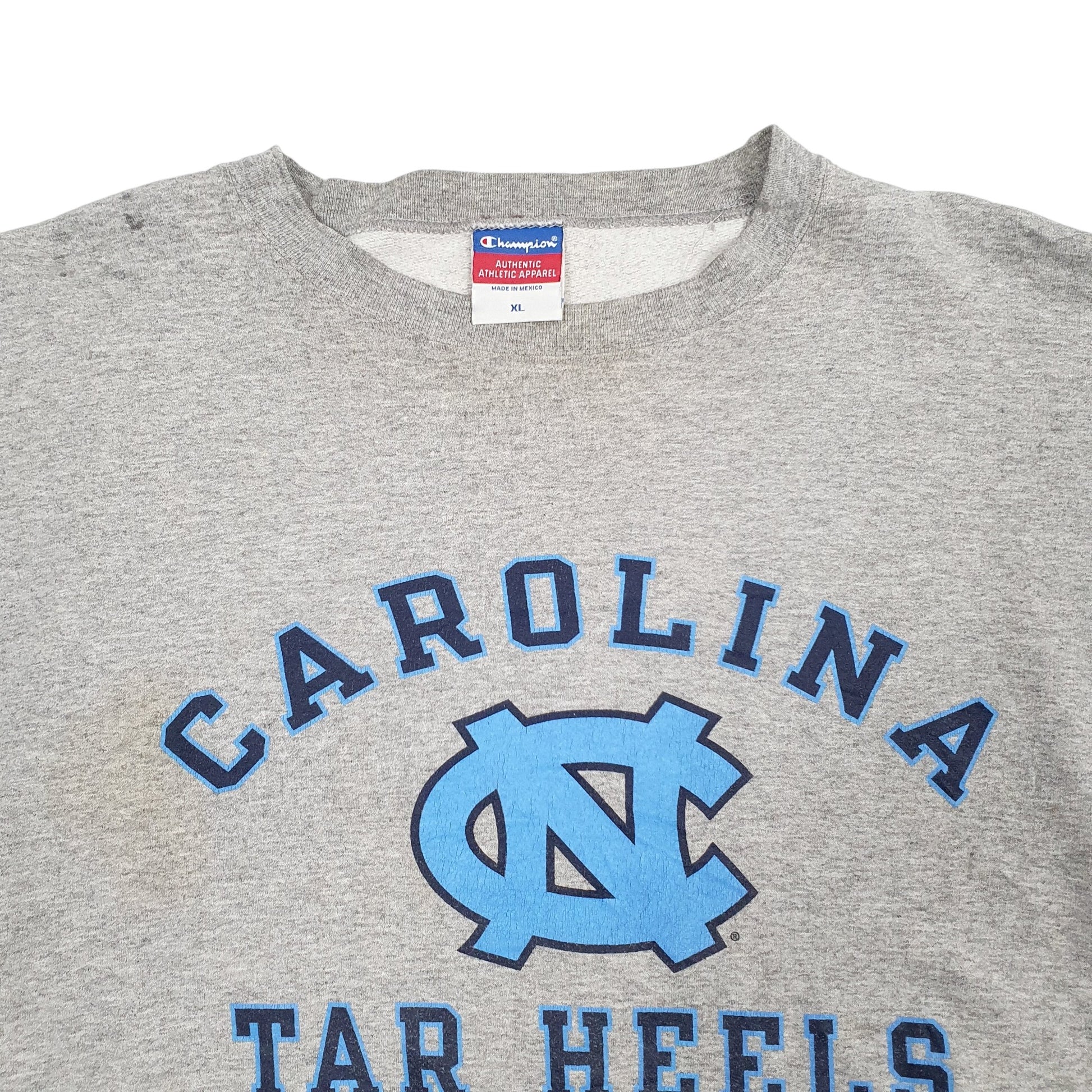 Mens Grey Champion Carolina Tar Heels Crewneck Jumper