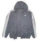 Mens Black Adidas Hooded Lightweight  Coat