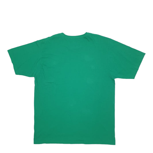 Mens Green Adidas Spellout Short Sleeve T Shirt