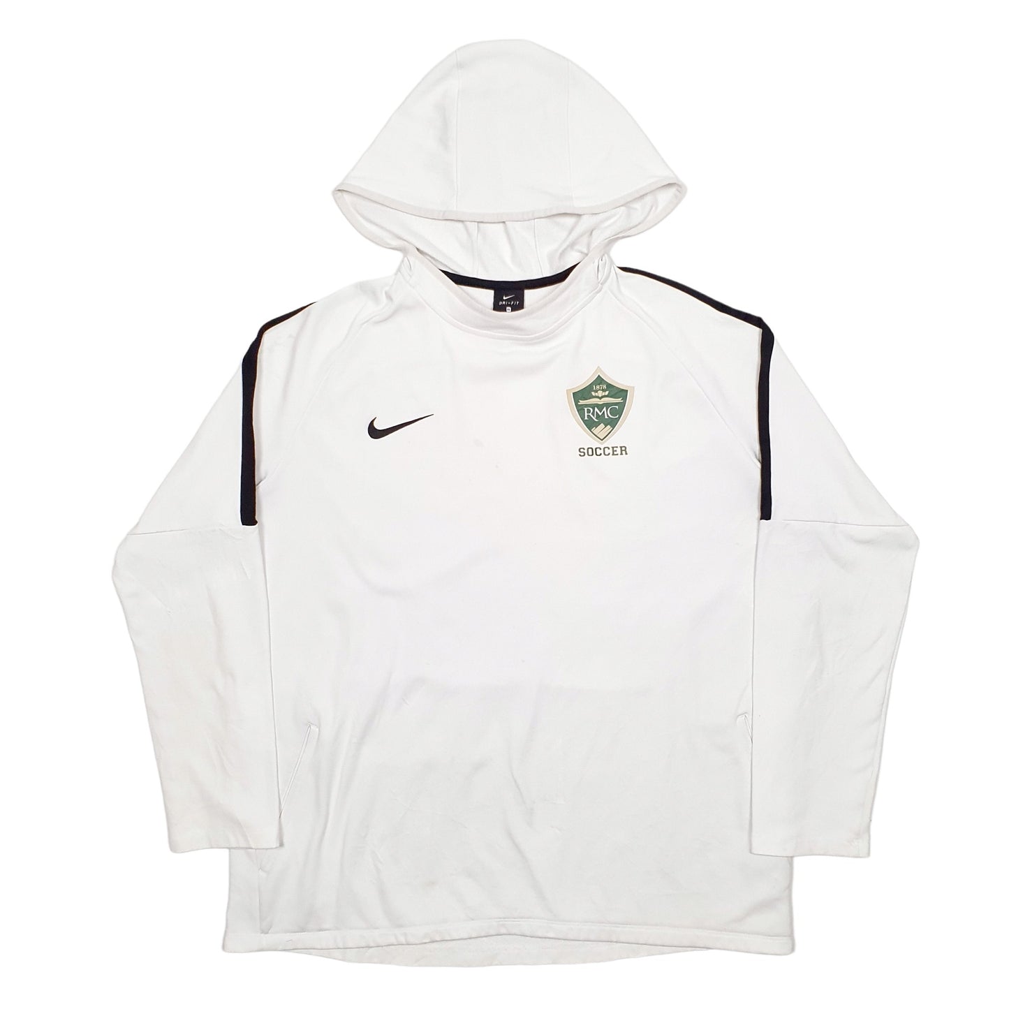 Mens White Nike Active Sports Hoodie Jumper