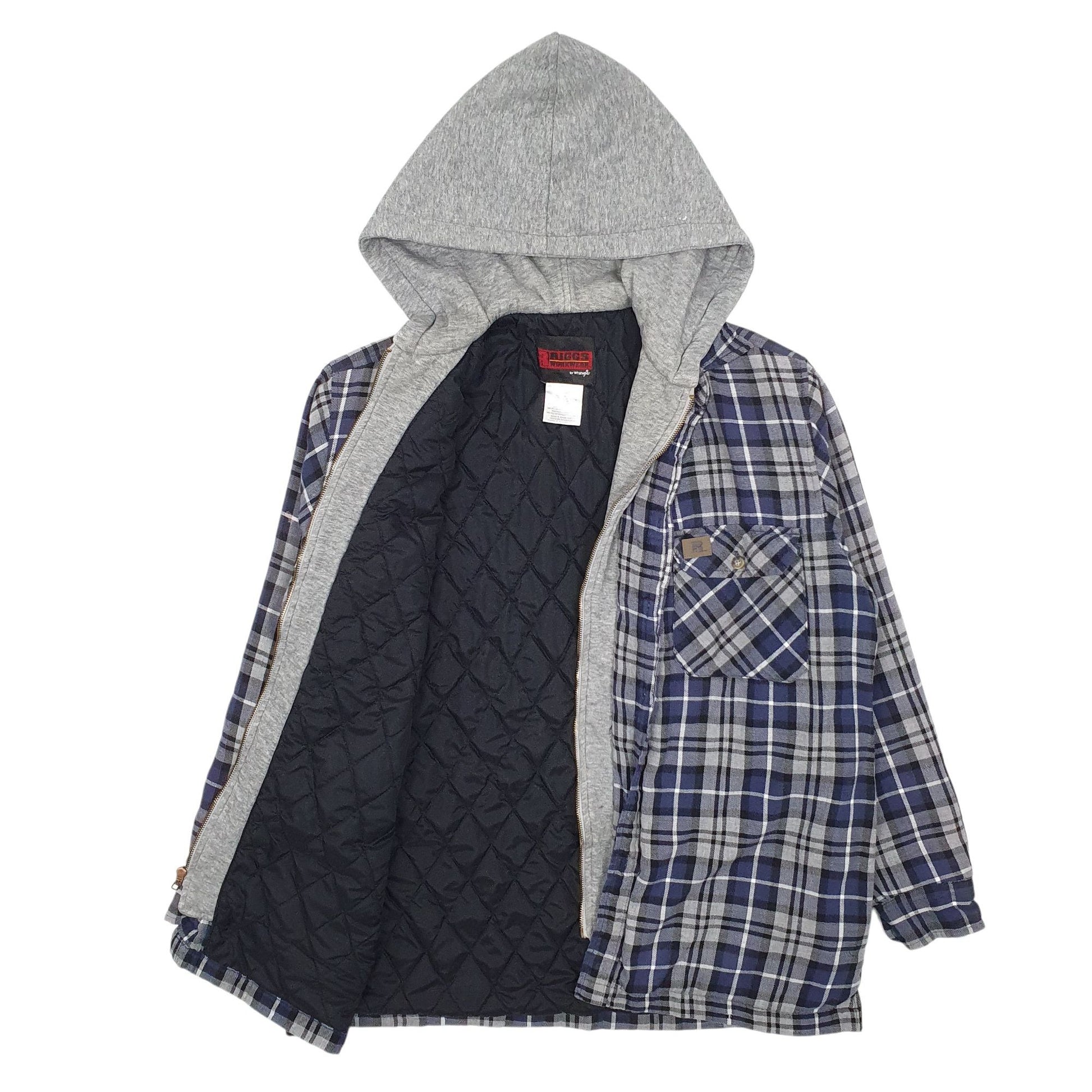 Mens Grey Wrangler Riggs Workwear Quarter Zip Coat