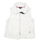 Womens White Tommy Hilfiger Vest Gilet Bodywarmer Full Zip Jumper