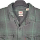 Mens Green Levis Flannel Overshirt Shacket Long Sleeve Shirt