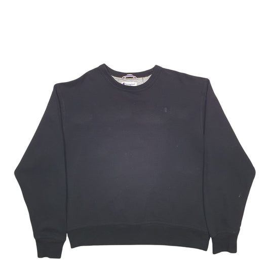 Womens Black Champion  Crewneck Jumper