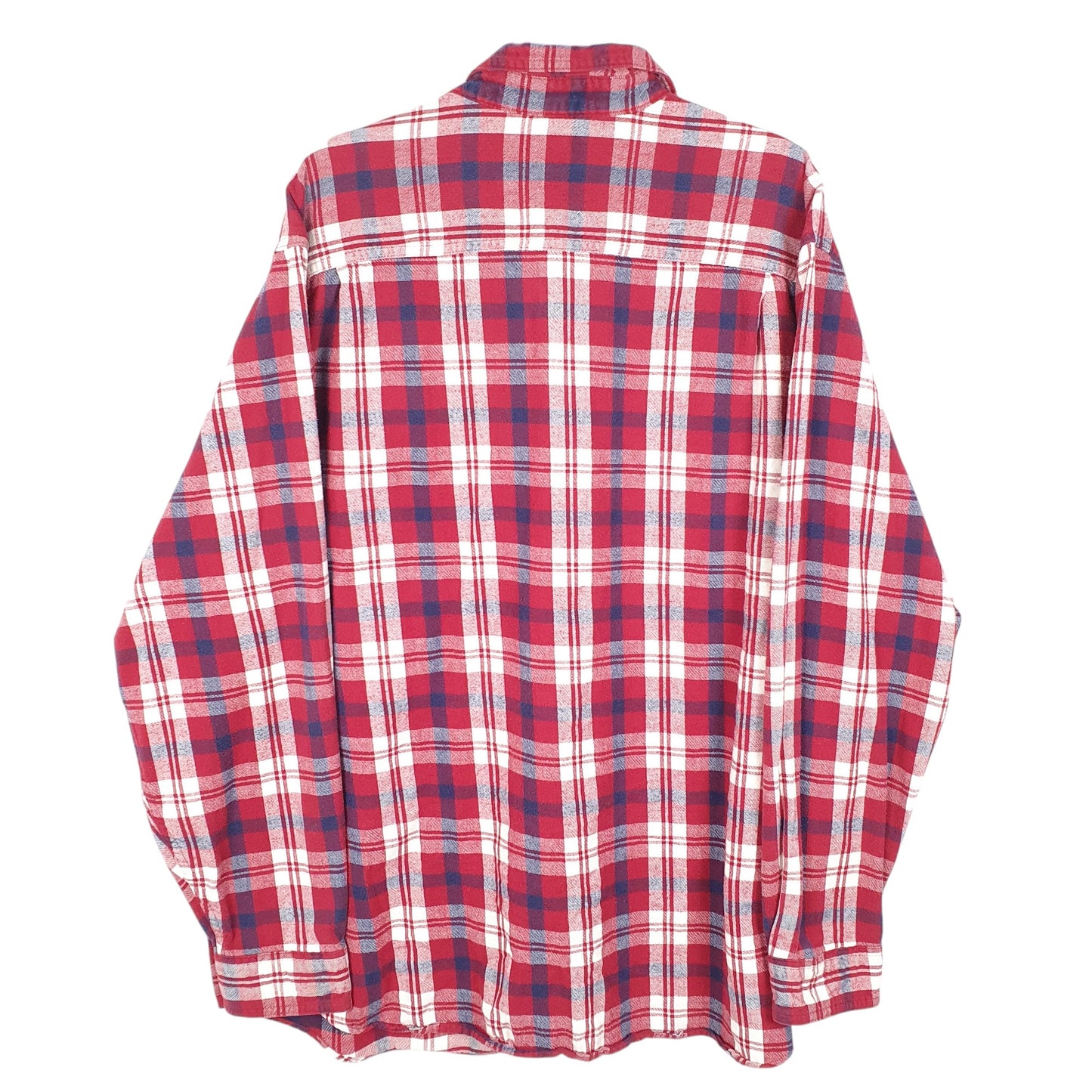 Mens Red L.L.Bean Flannel Overshirt Shacket Long Sleeve Shirt