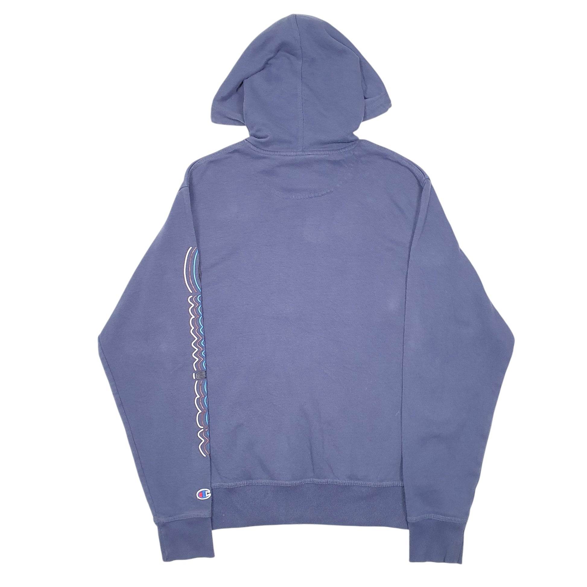 Mens Navy Champion Script Hoodie Jumper