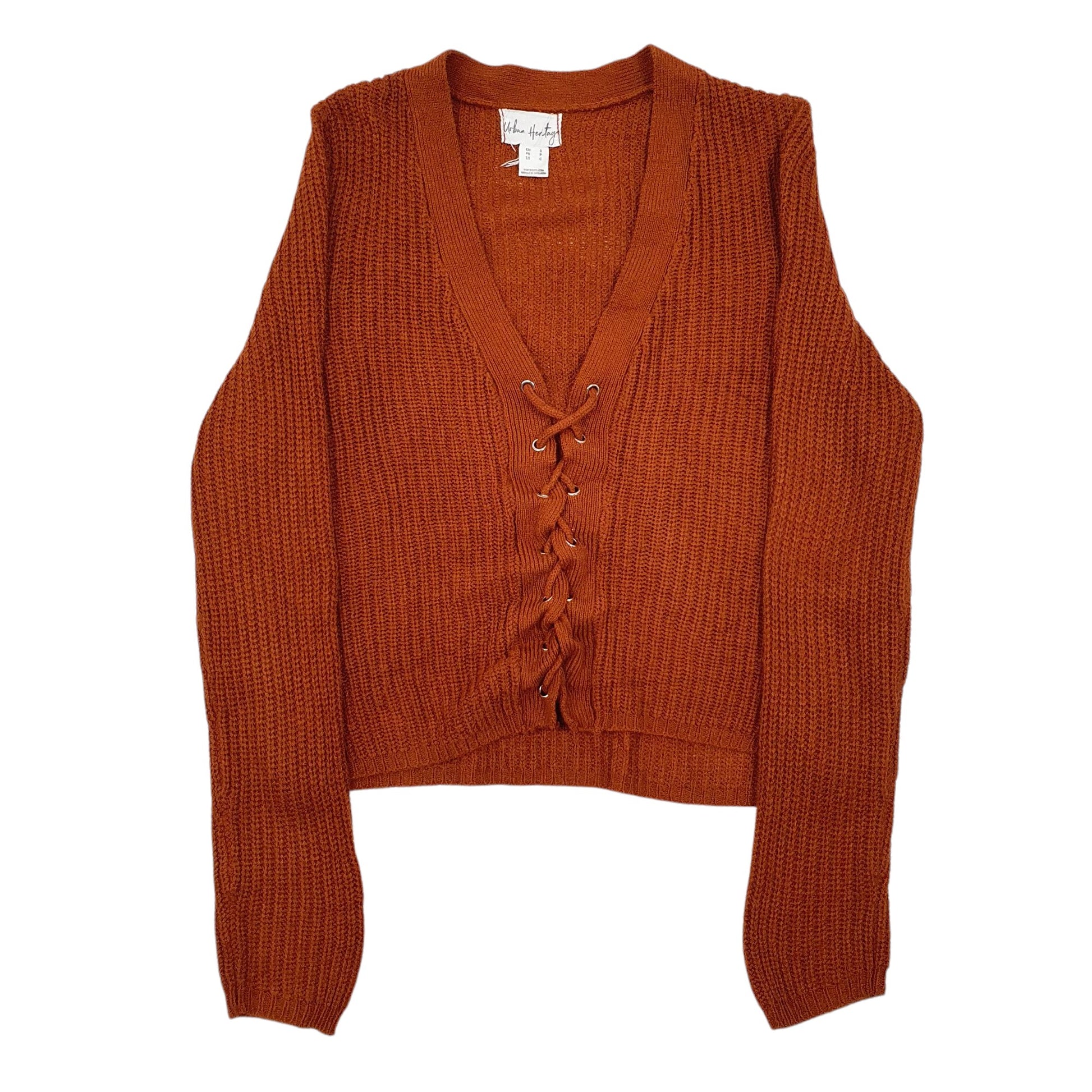 Womens Brown Urban Heritage  Cardigan Jumper