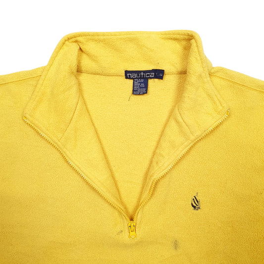 Mens Yellow Nautica  Quarter Zip Jumper