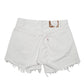 Womens White Levis 501 Cut Offs Hot Pants Denim Shorts