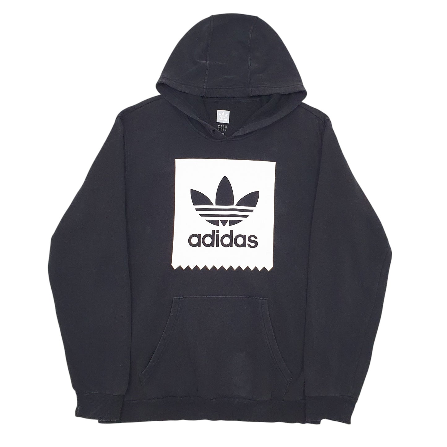 Mens Black Adidas Spellout Hoodie Jumper