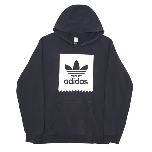 Mens Black Adidas Spellout Hoodie Jumper