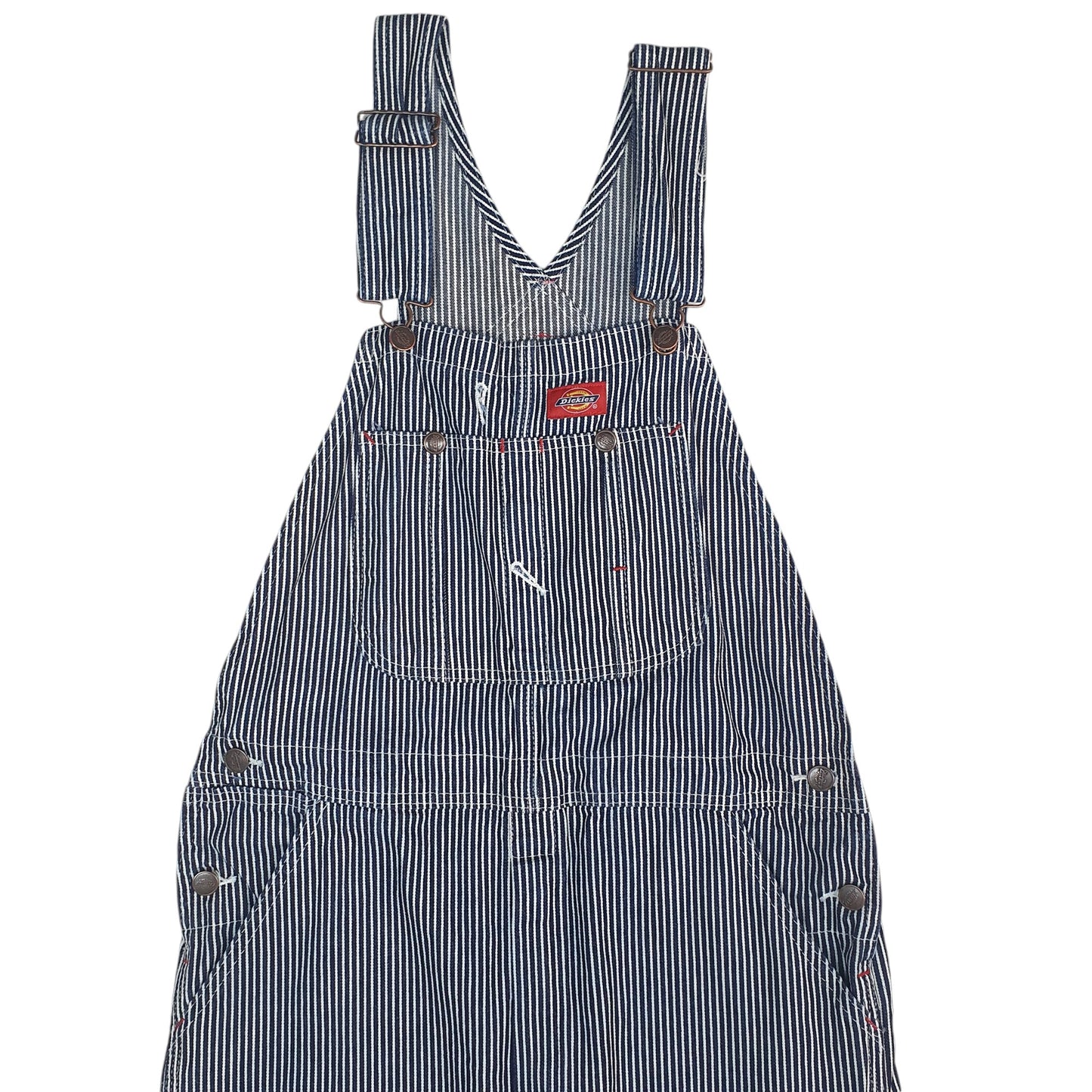 Mens Navy Dickies Overalls Bib Hickory Railroad Striped Dungaree Trousers